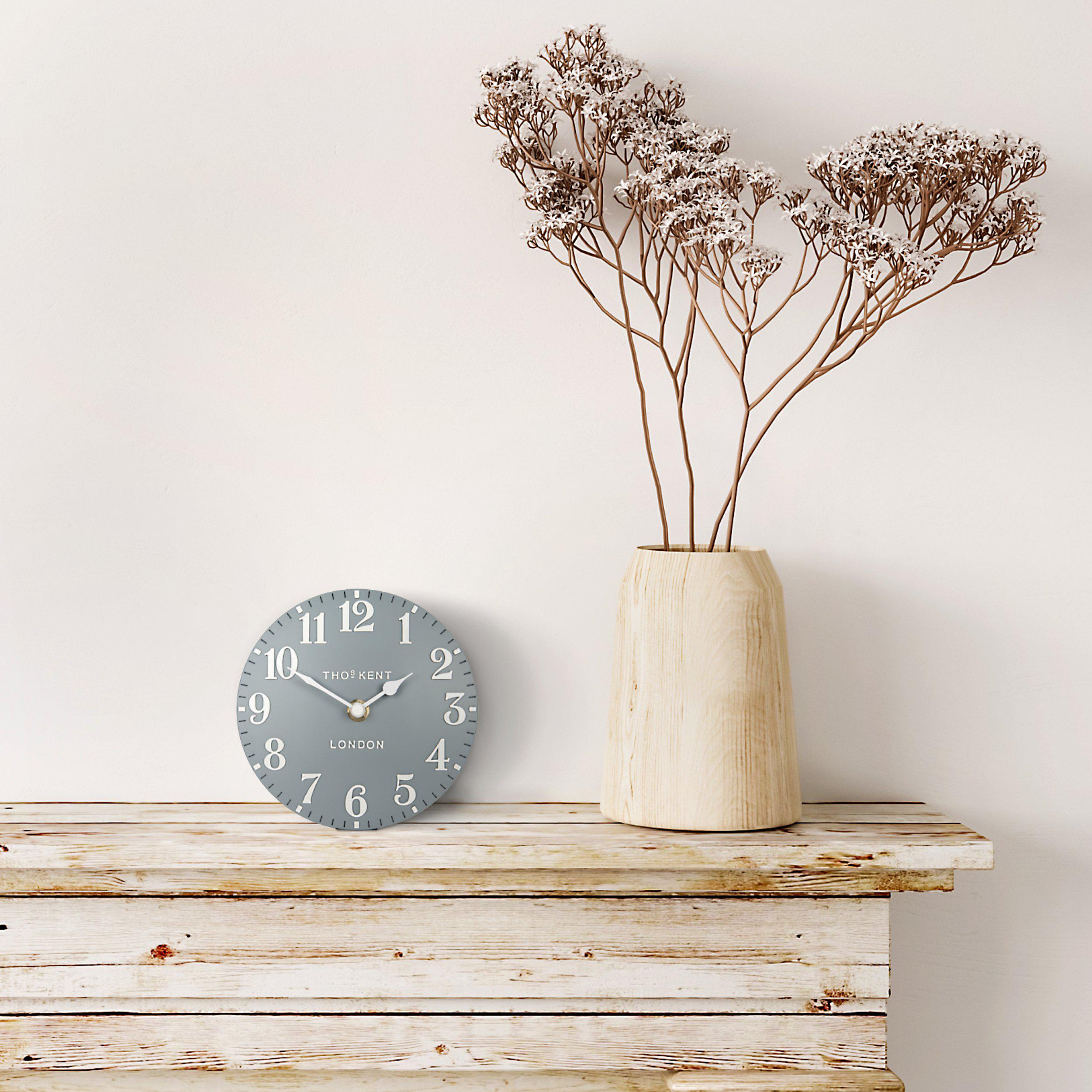 Arabic Mantel Clock in Flax Blue - Flax Blue