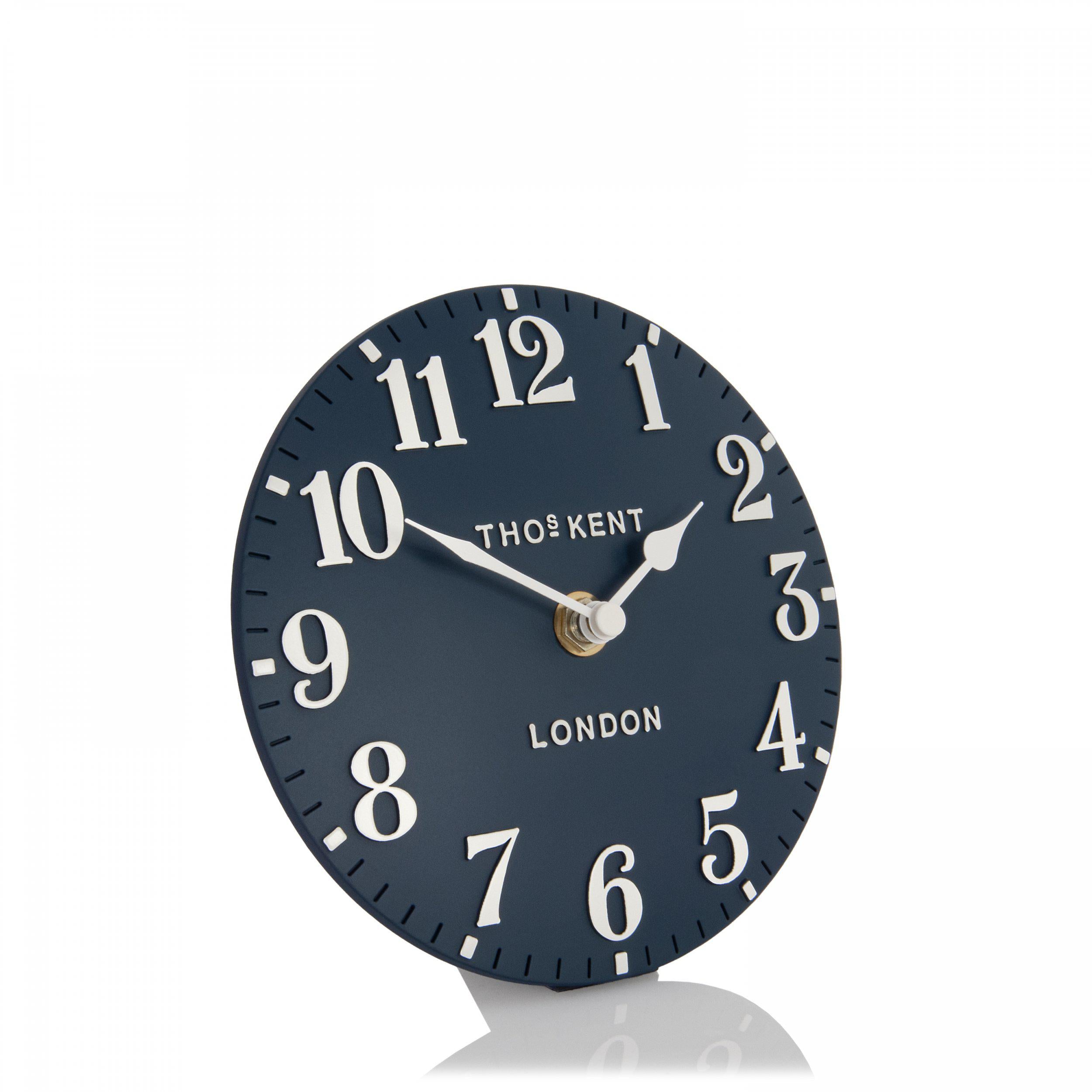 Arabic Mantel Clock in Ink - Ink Blue