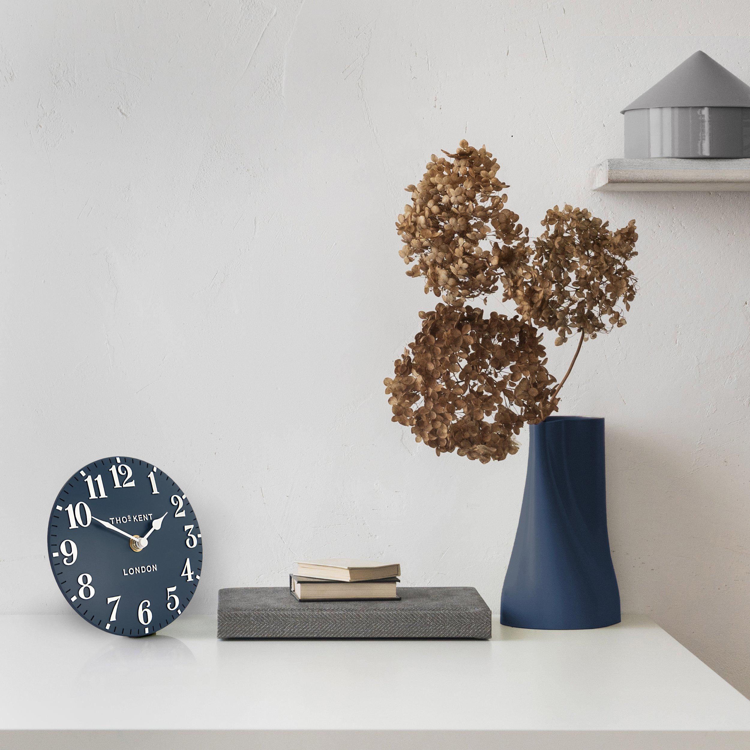 Arabic Mantel Clock in Ink - Ink Blue