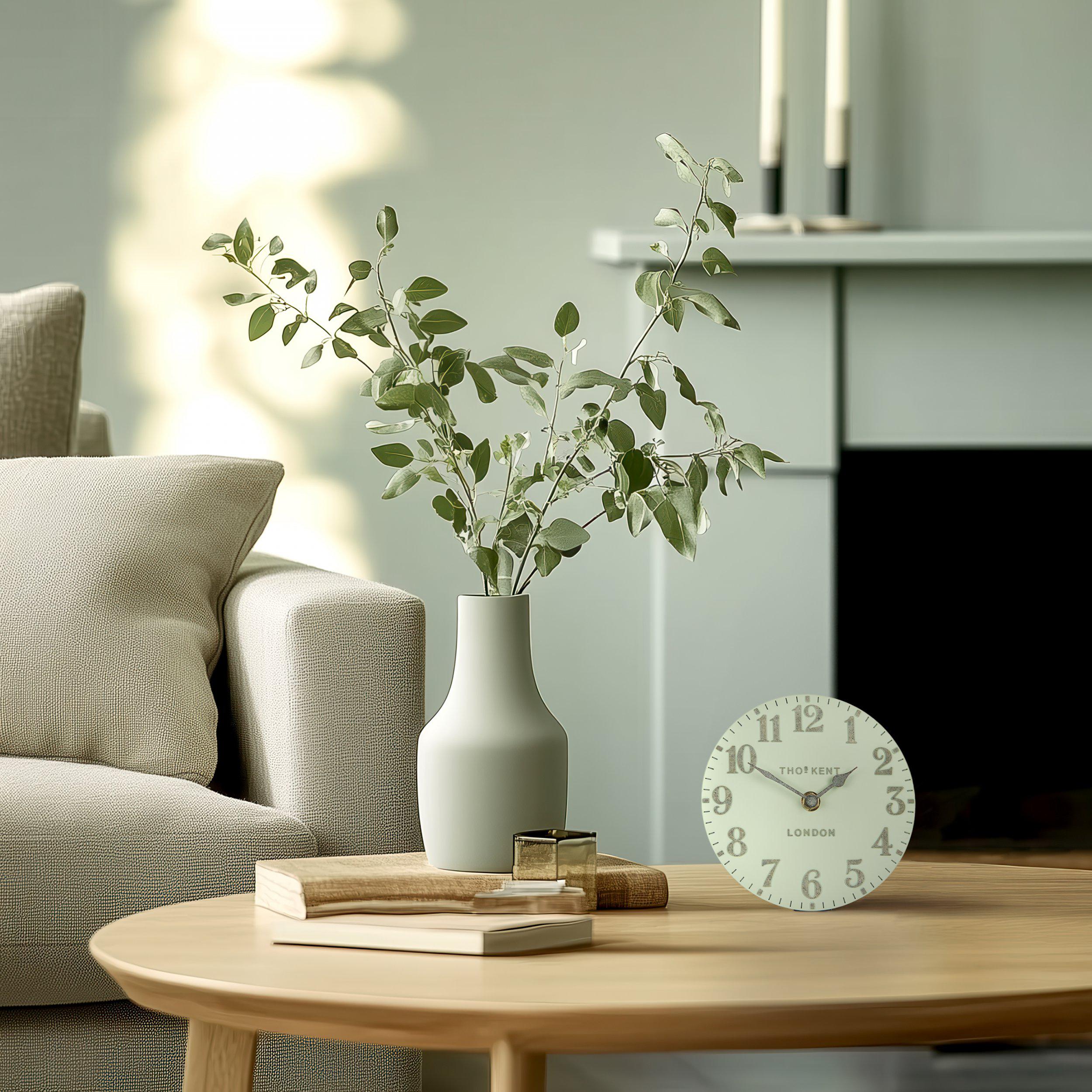 Arabic Mantel Clock in Pearl Green - Pearl Green