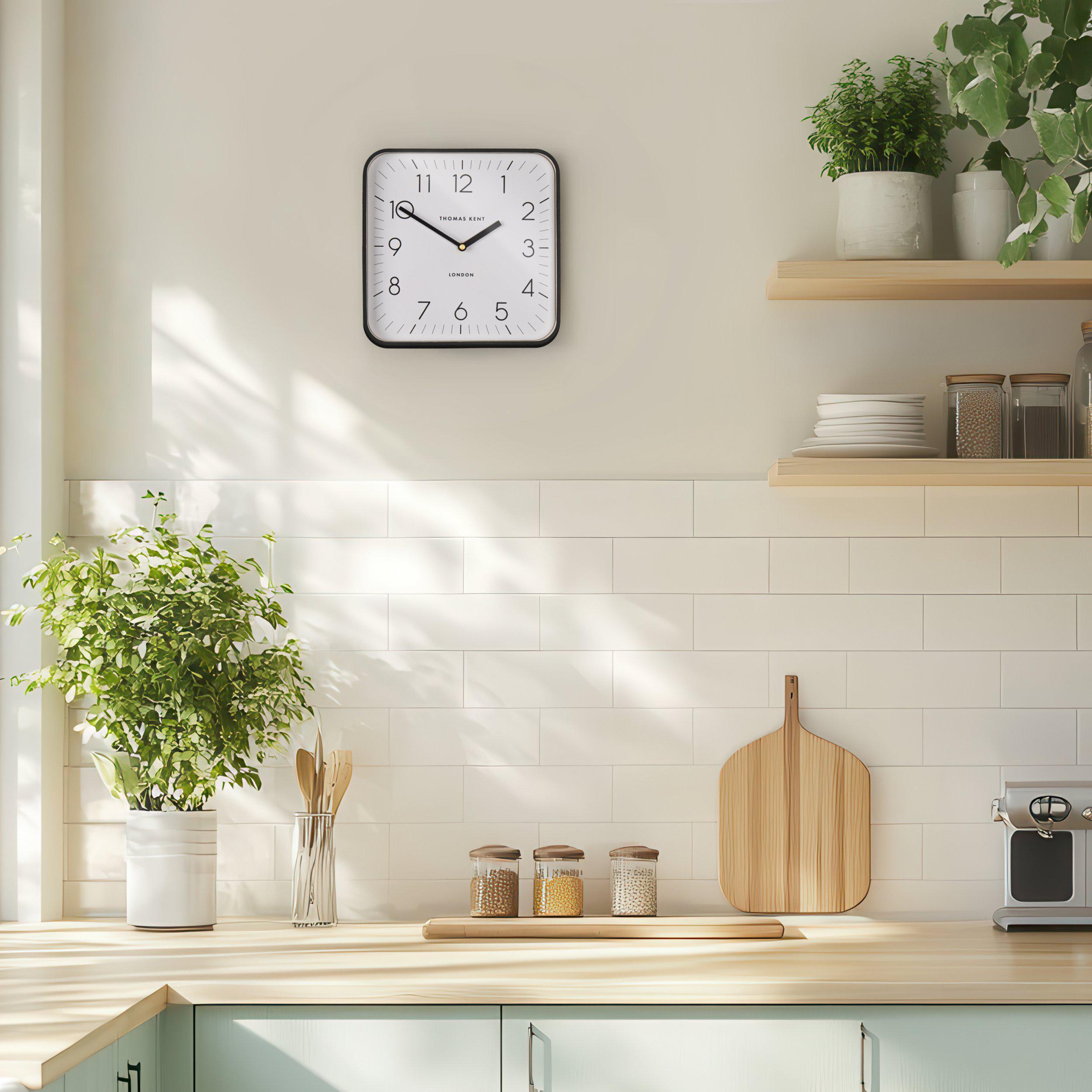 Nova Wall Clock in Charcoal - Charcoal