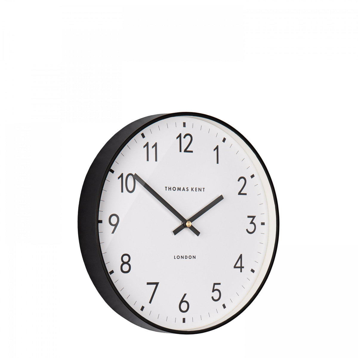 House by Thomas Kent – Capri Wall Clock with Matt Black Rim & Bold Numerals