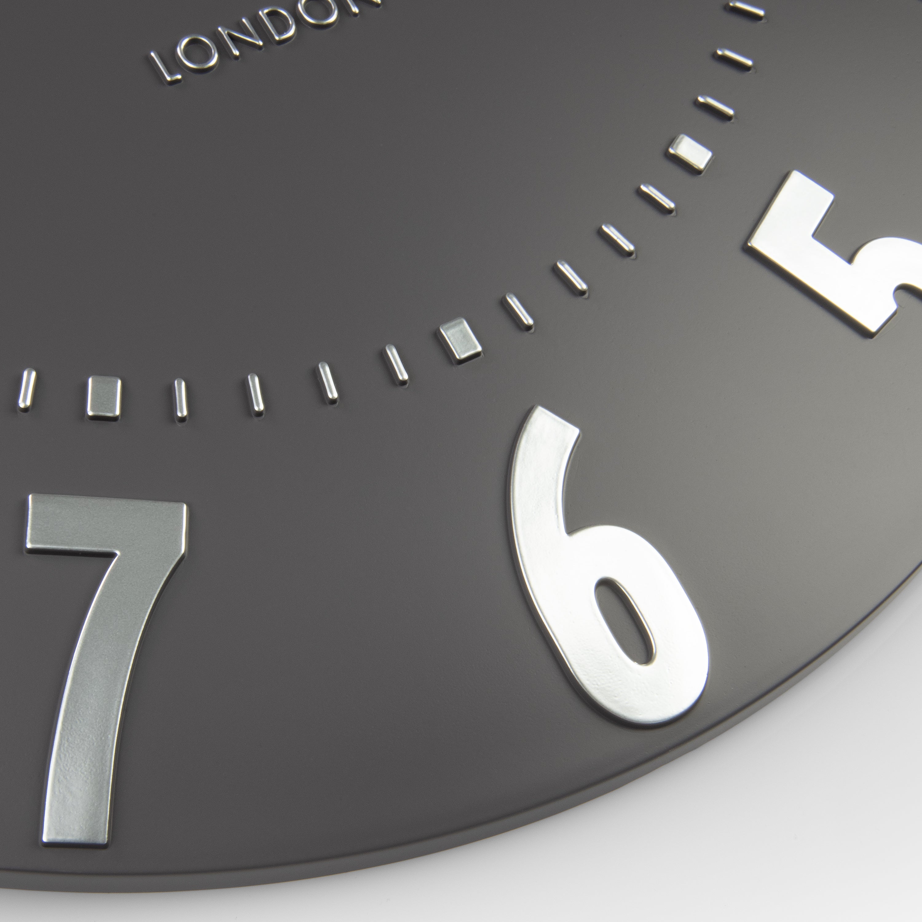 Mulberry Wall Clock in Graphite Silver - Graphite Silver