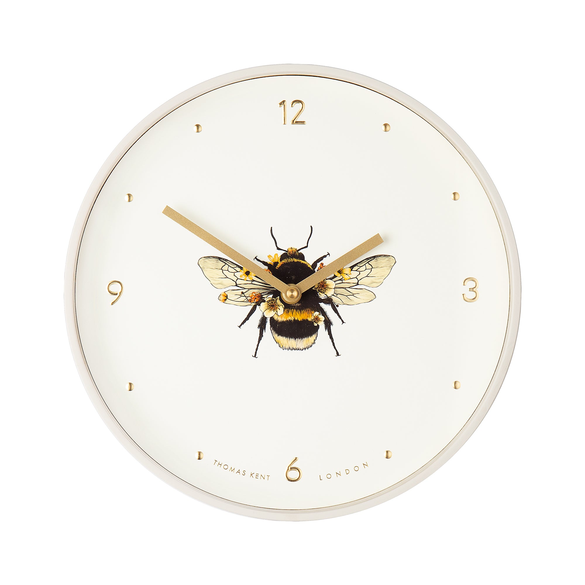 Bee In Bloom Wall Clock - Cream