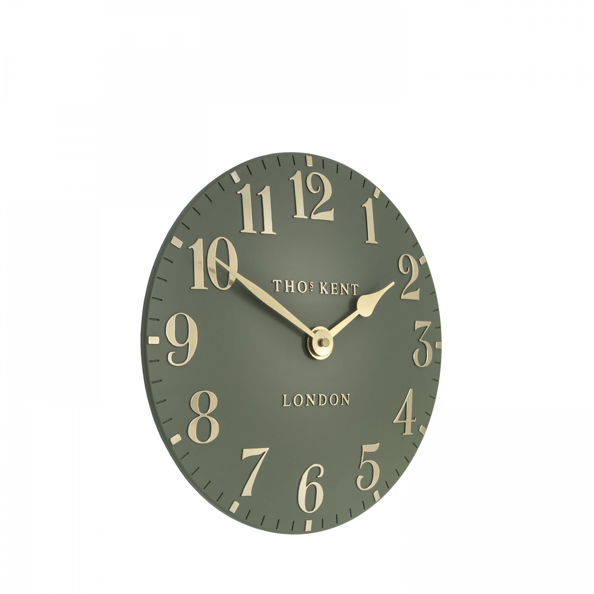 Arabic Wall Clock in Lichen Green - Lichen Green