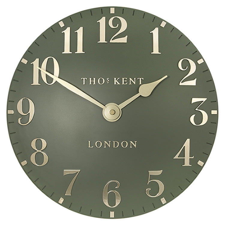 Arabic Wall Clock in Lichen Green - Lichen Green