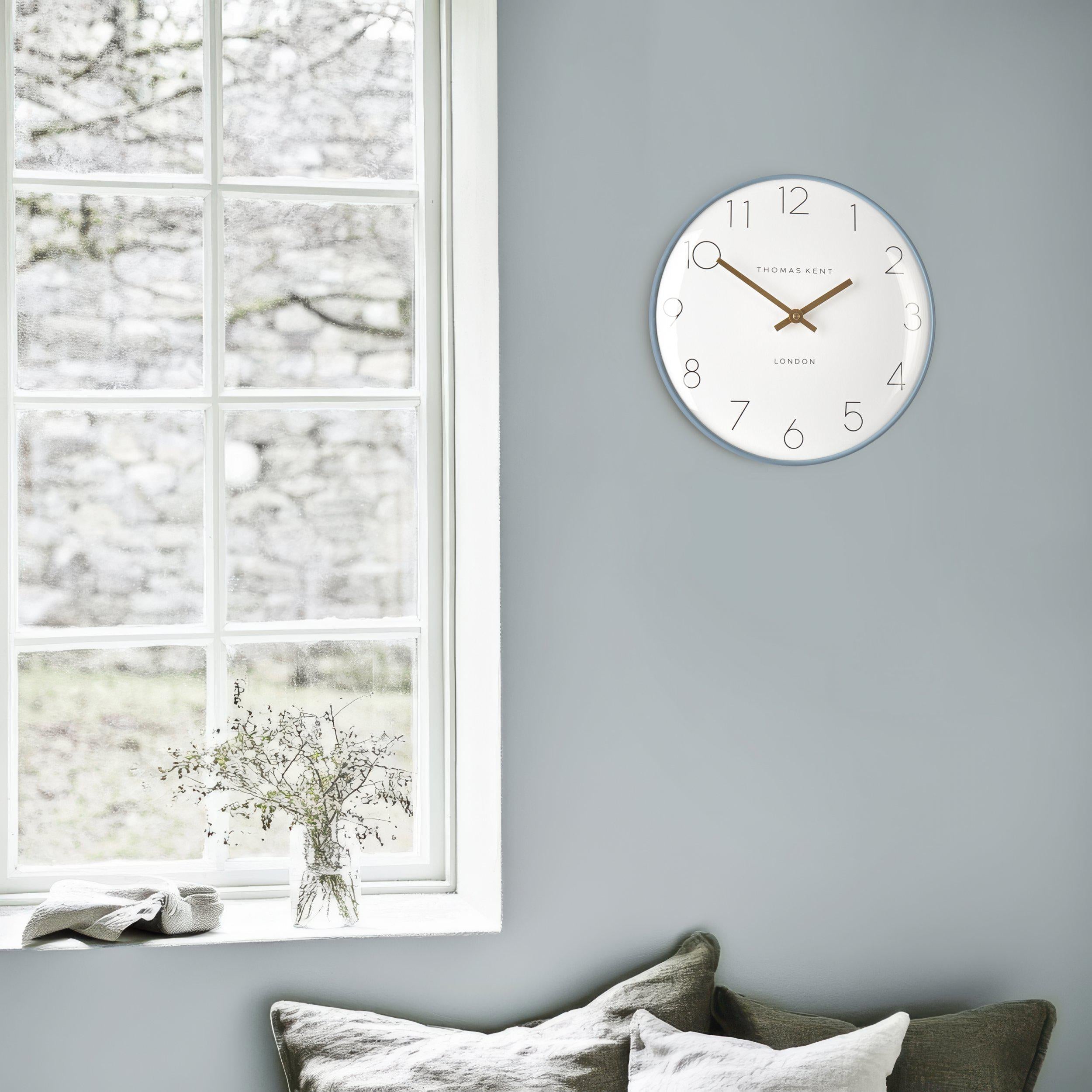 Ozzy Wall Clock in Dusty Blue - Light Dusty Blue
