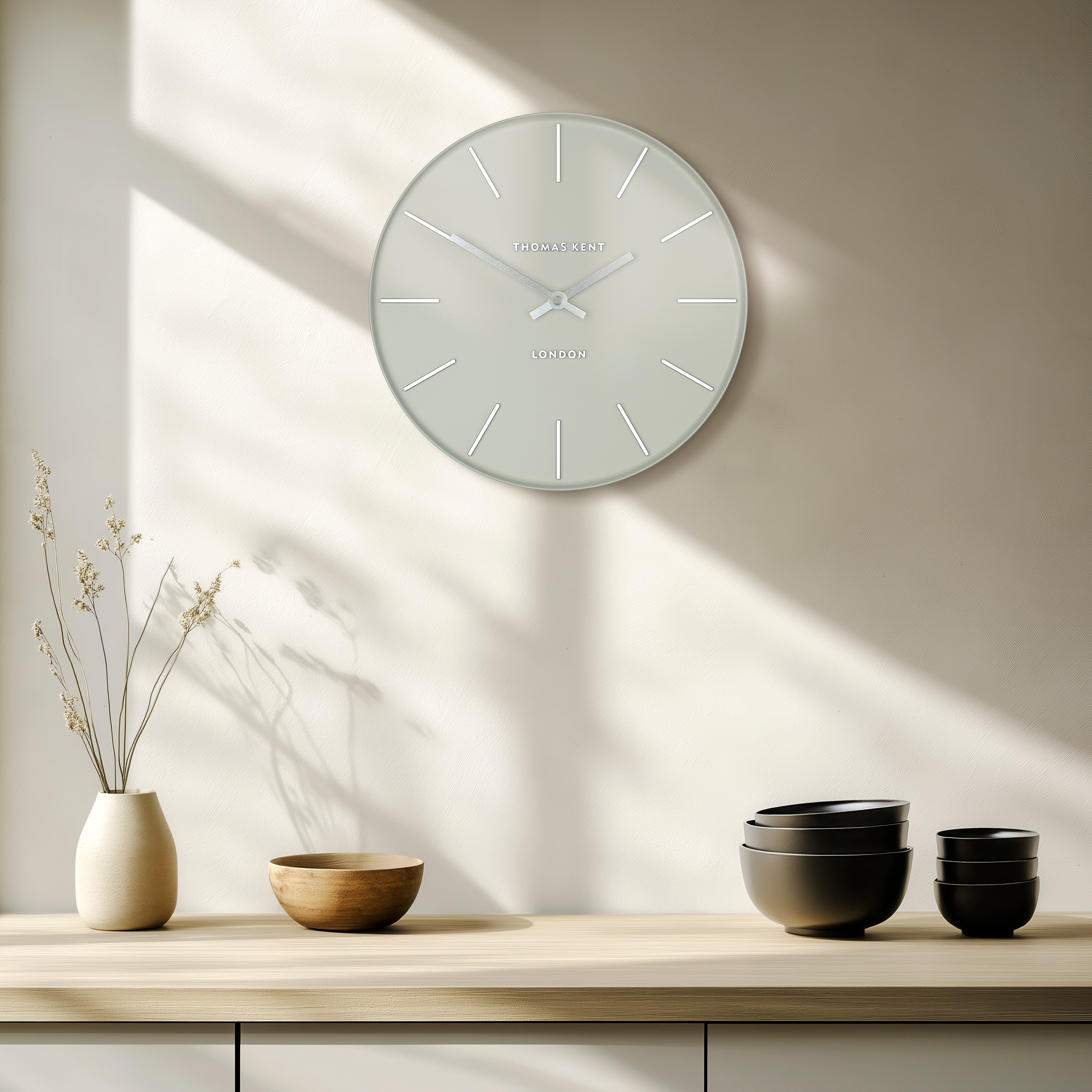 Osprey Wall Clock in Smoke Grey