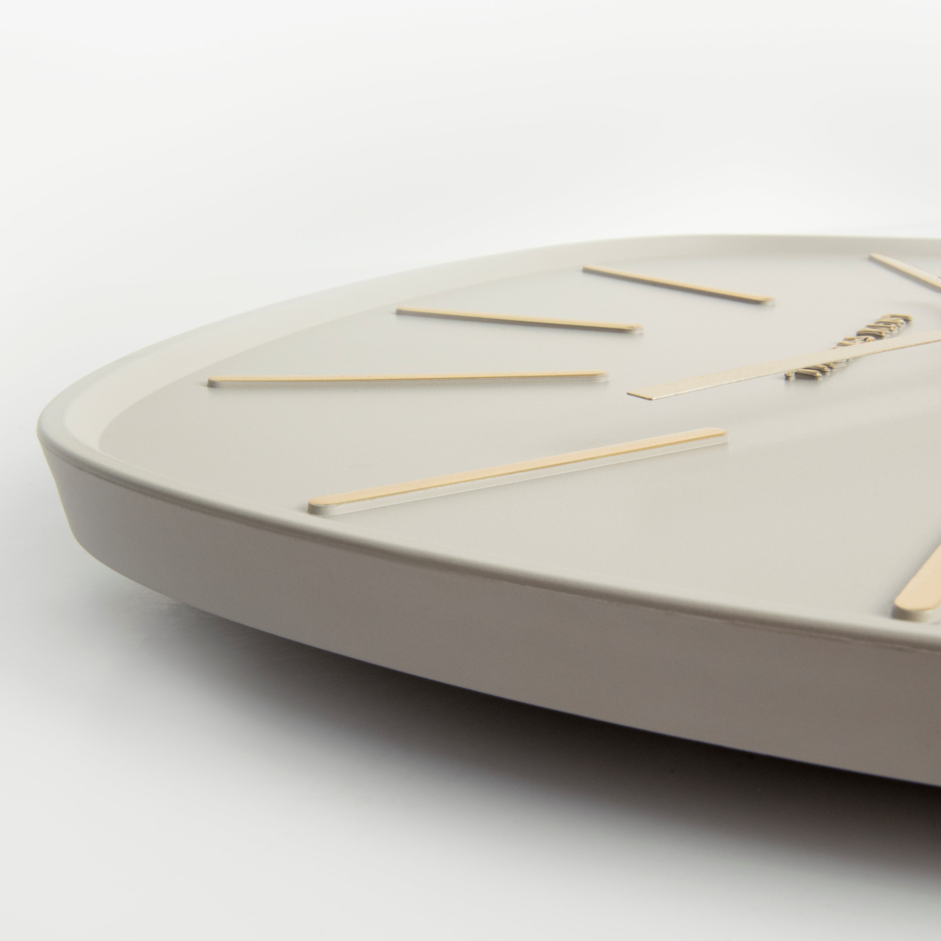 Bistro Wall Clock in Mushroom