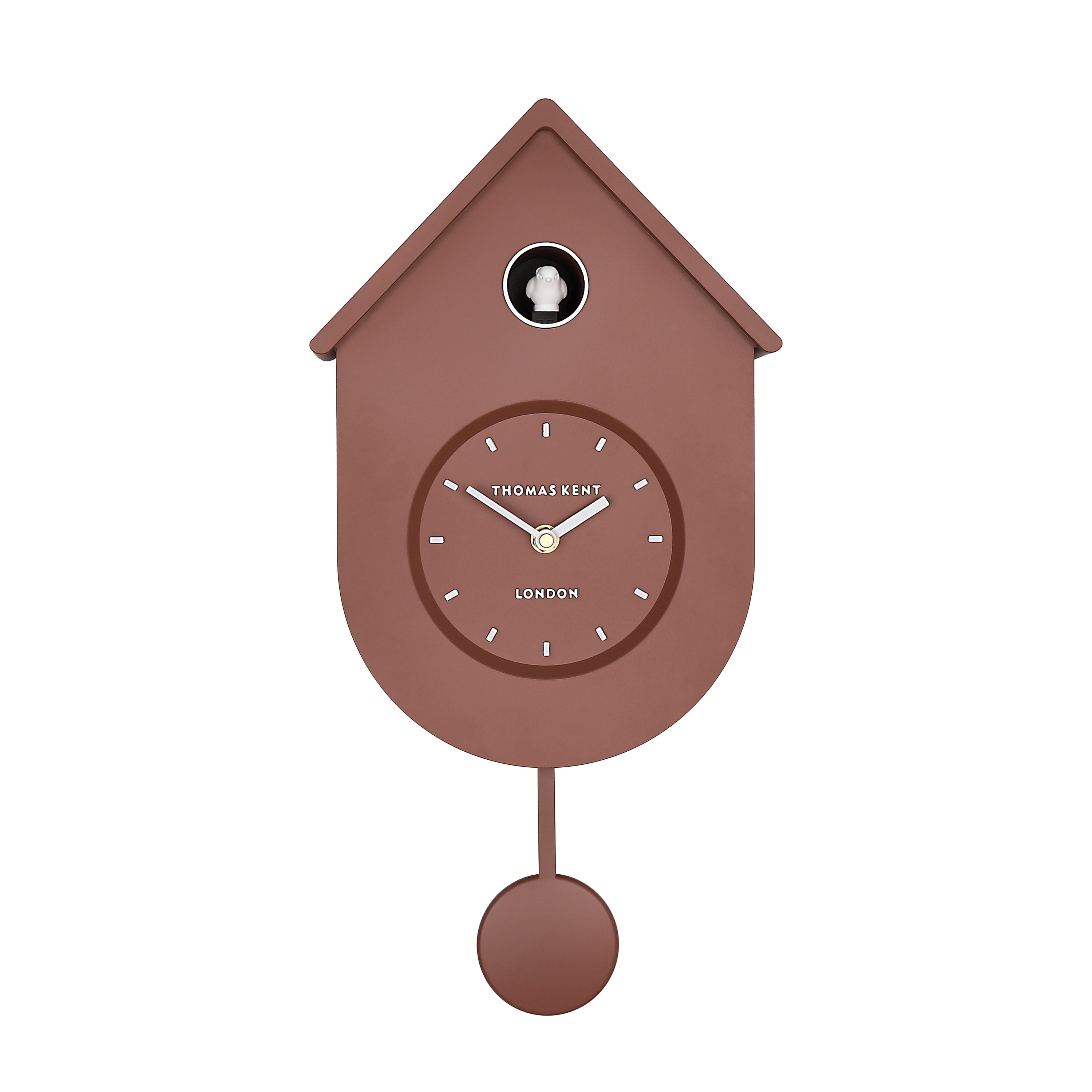 Cuckoo Wall Clock in Burnt Sienna - Burnt Sienna