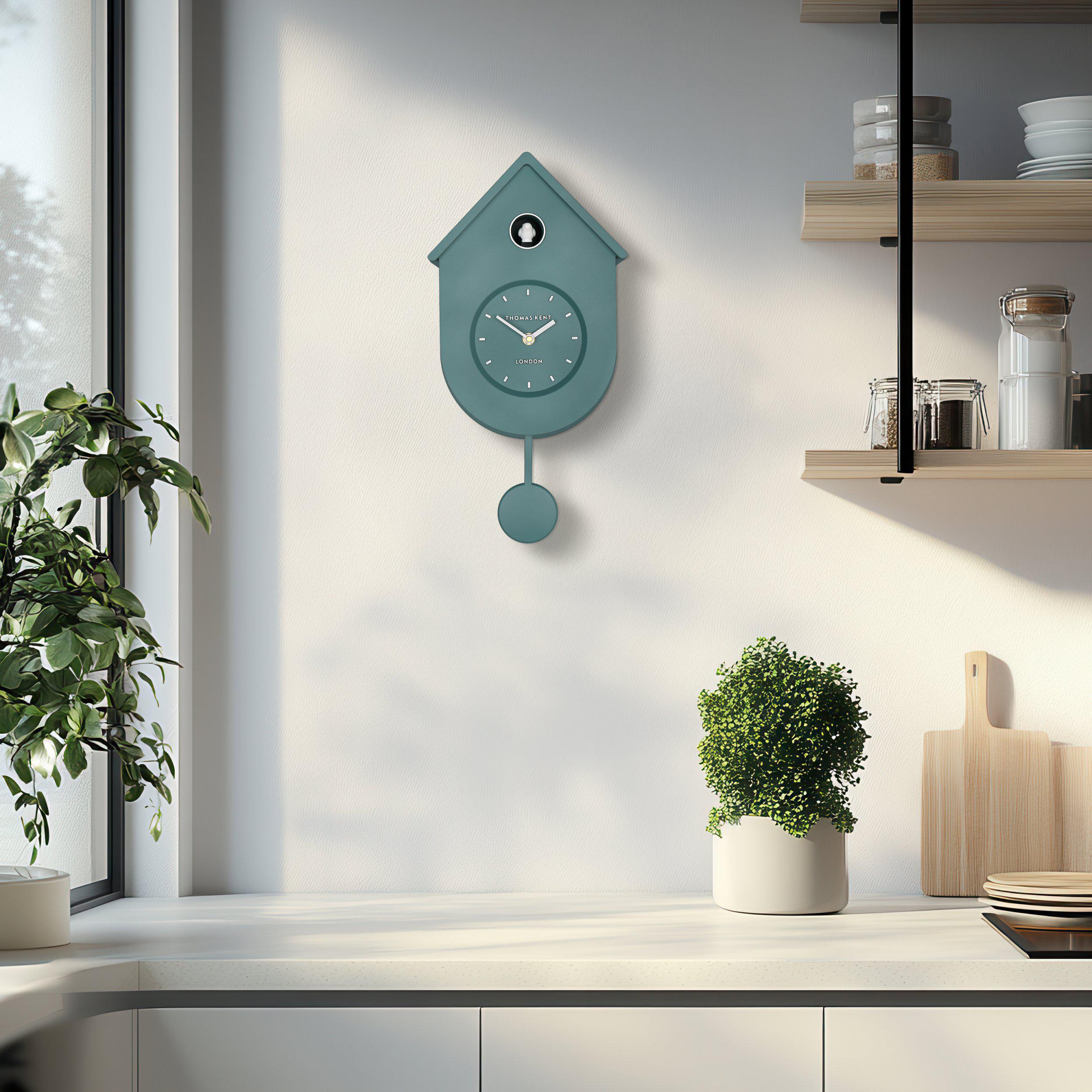 Cuckoo Wall Clock in Dark Aquamarine - Dark Aquamarine
