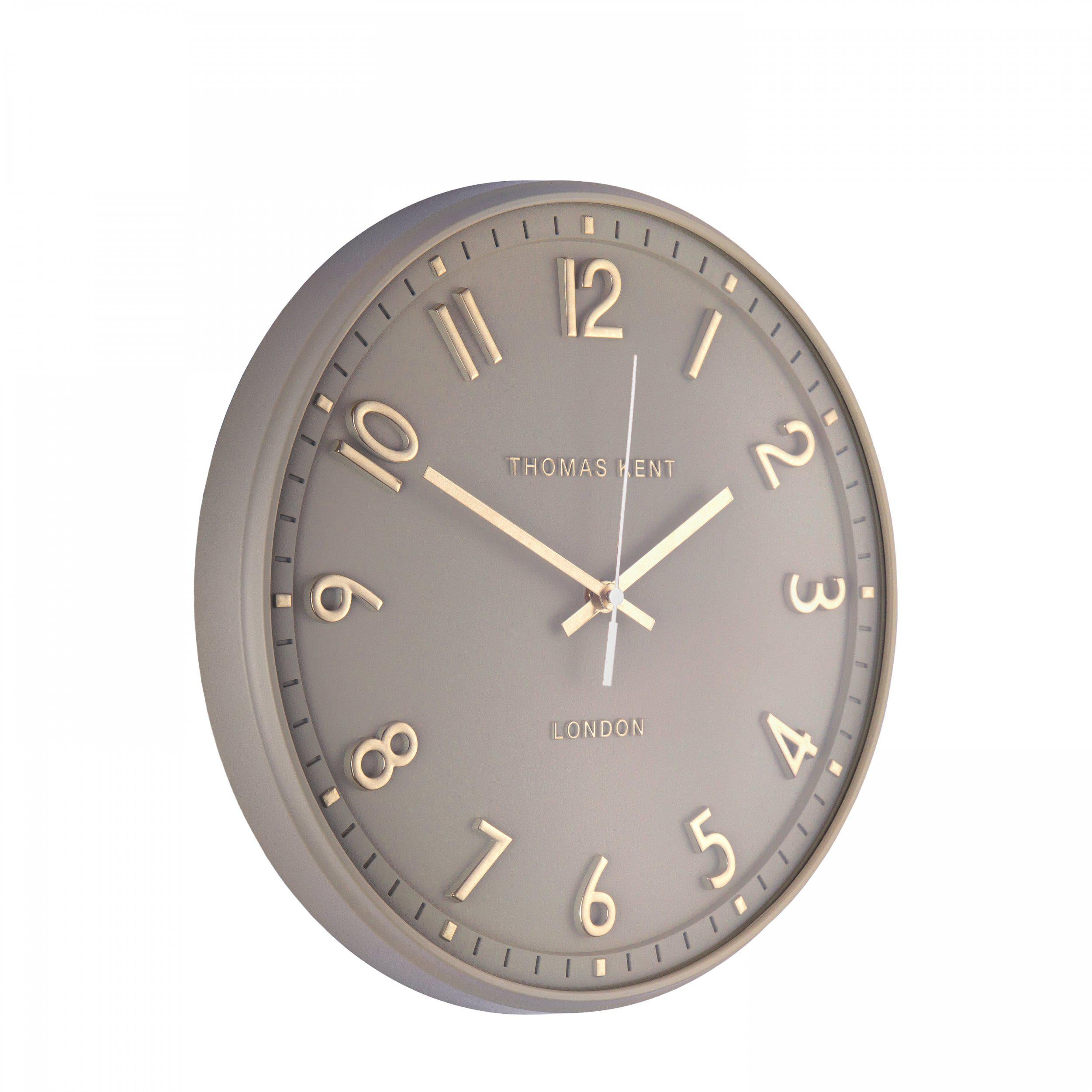 Tresco Wall Clock in Taupe - Tresco Taupe