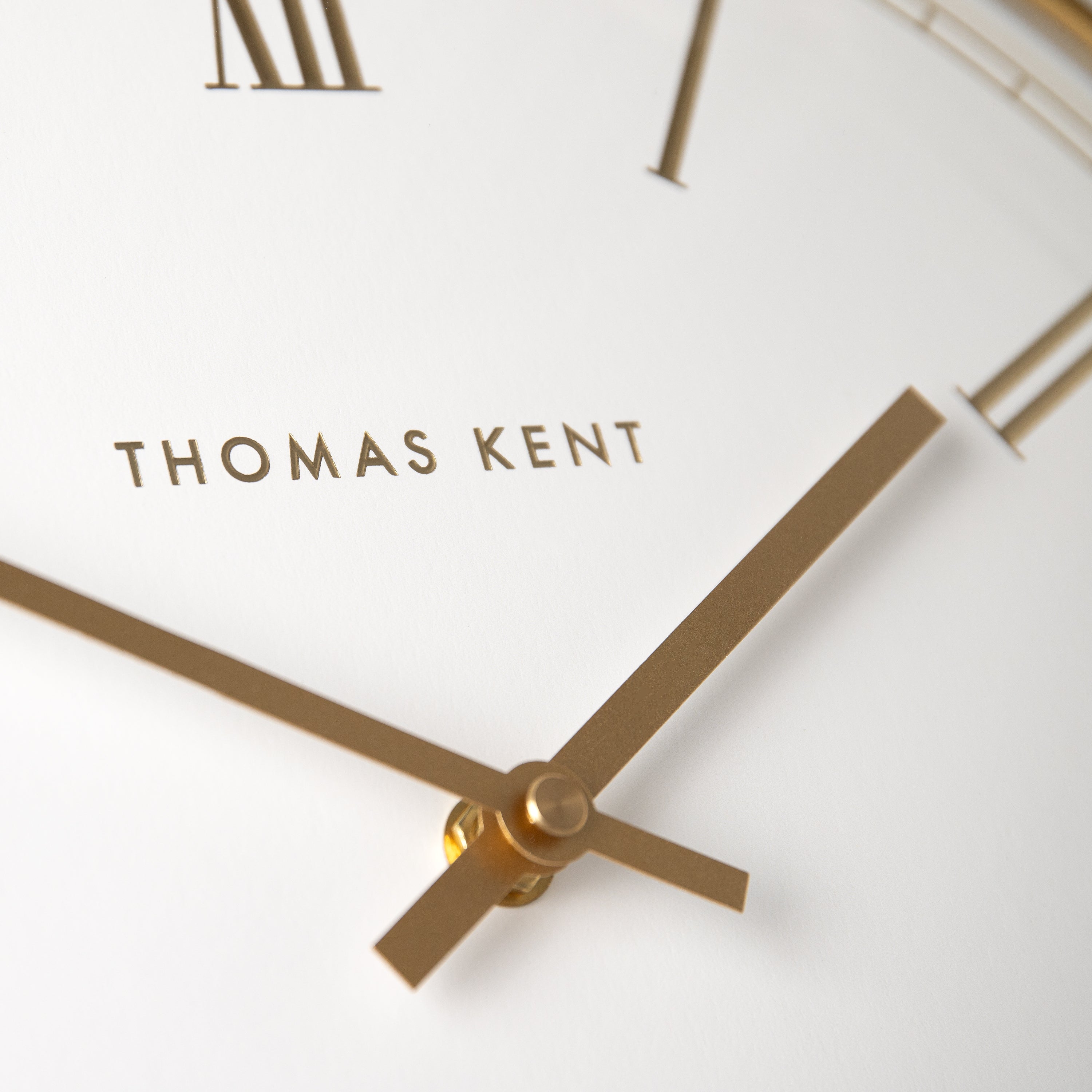 Hartley Wall Clock in Off White - Hartley Gold