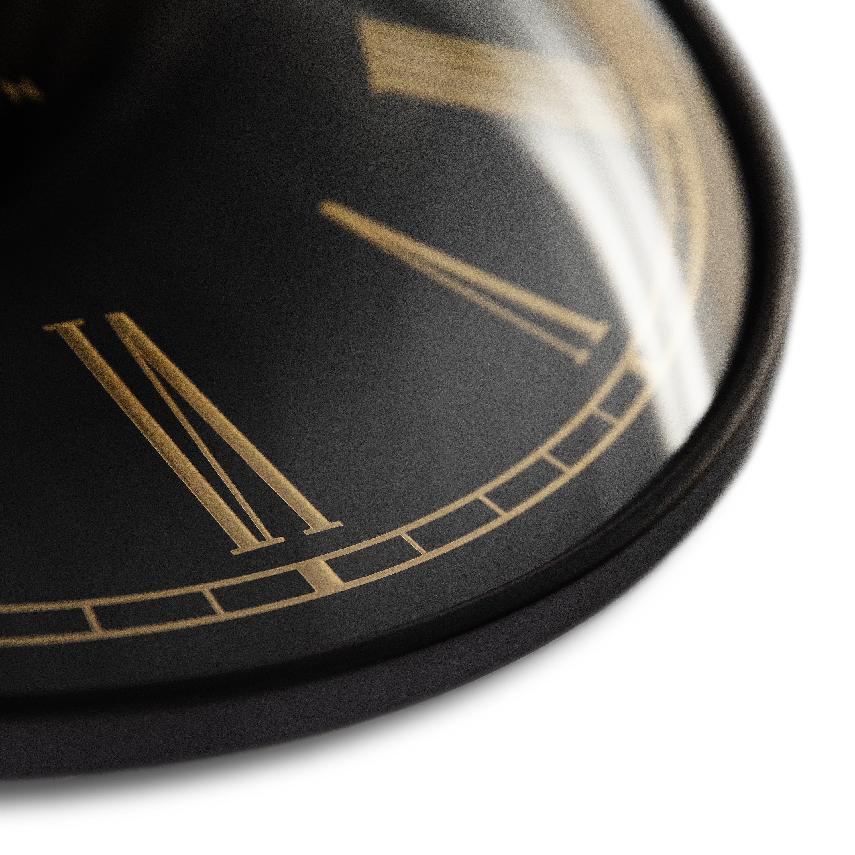 Hartley Wall Clock in Black - Black