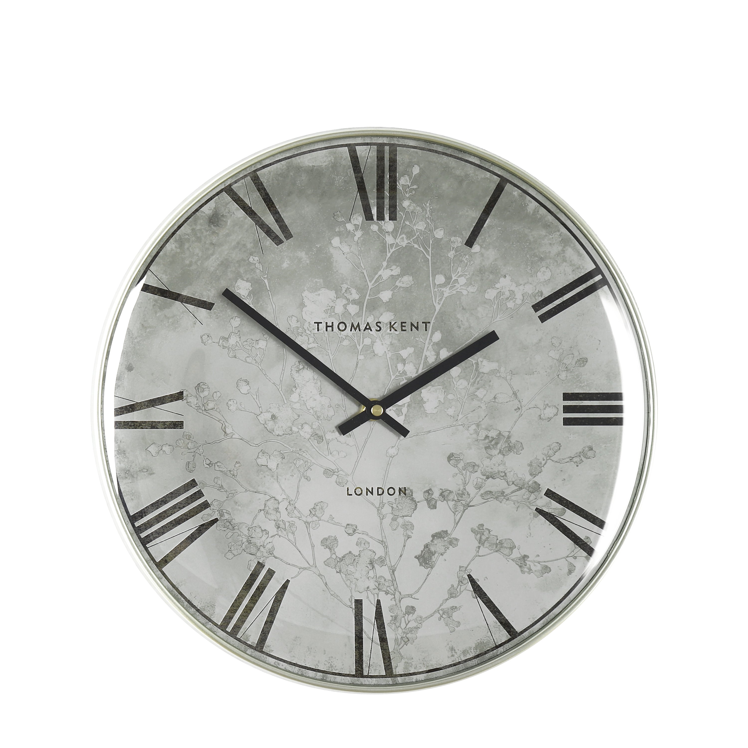 Roma Wall Clock in Silver - Roma Silver