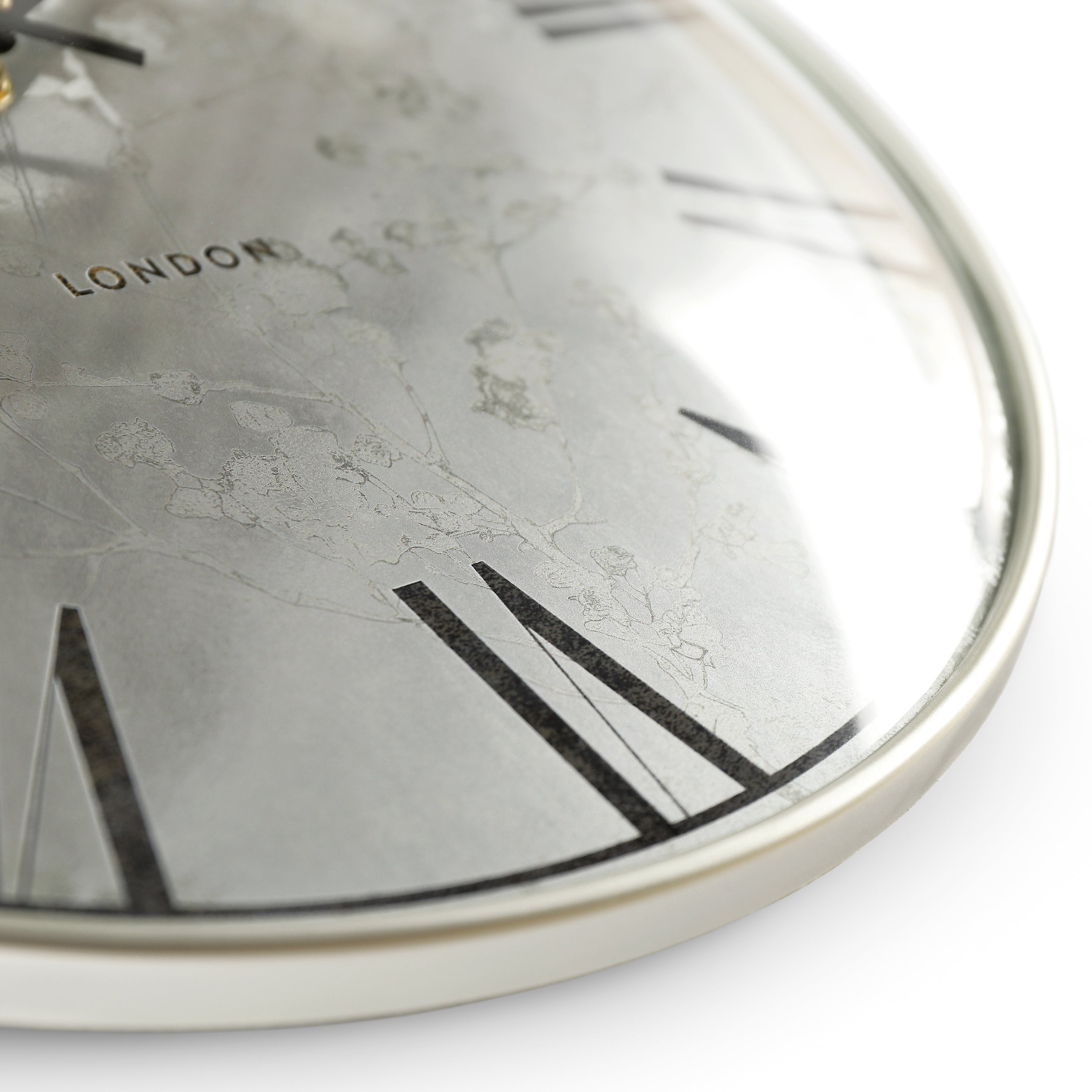 Roma Wall Clock in Silver - Roma Silver