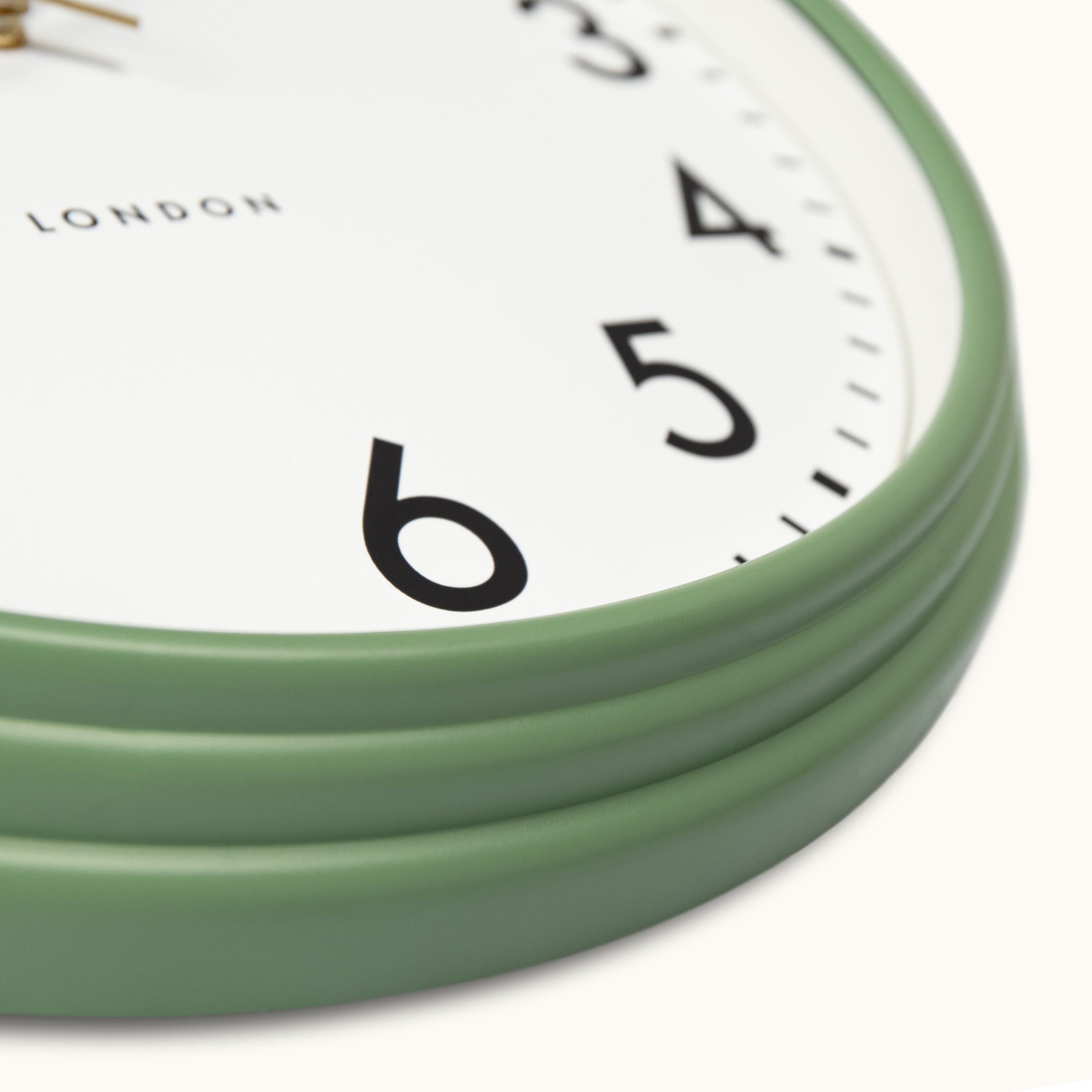 Juniper Wall Clock in Green - Olive Green