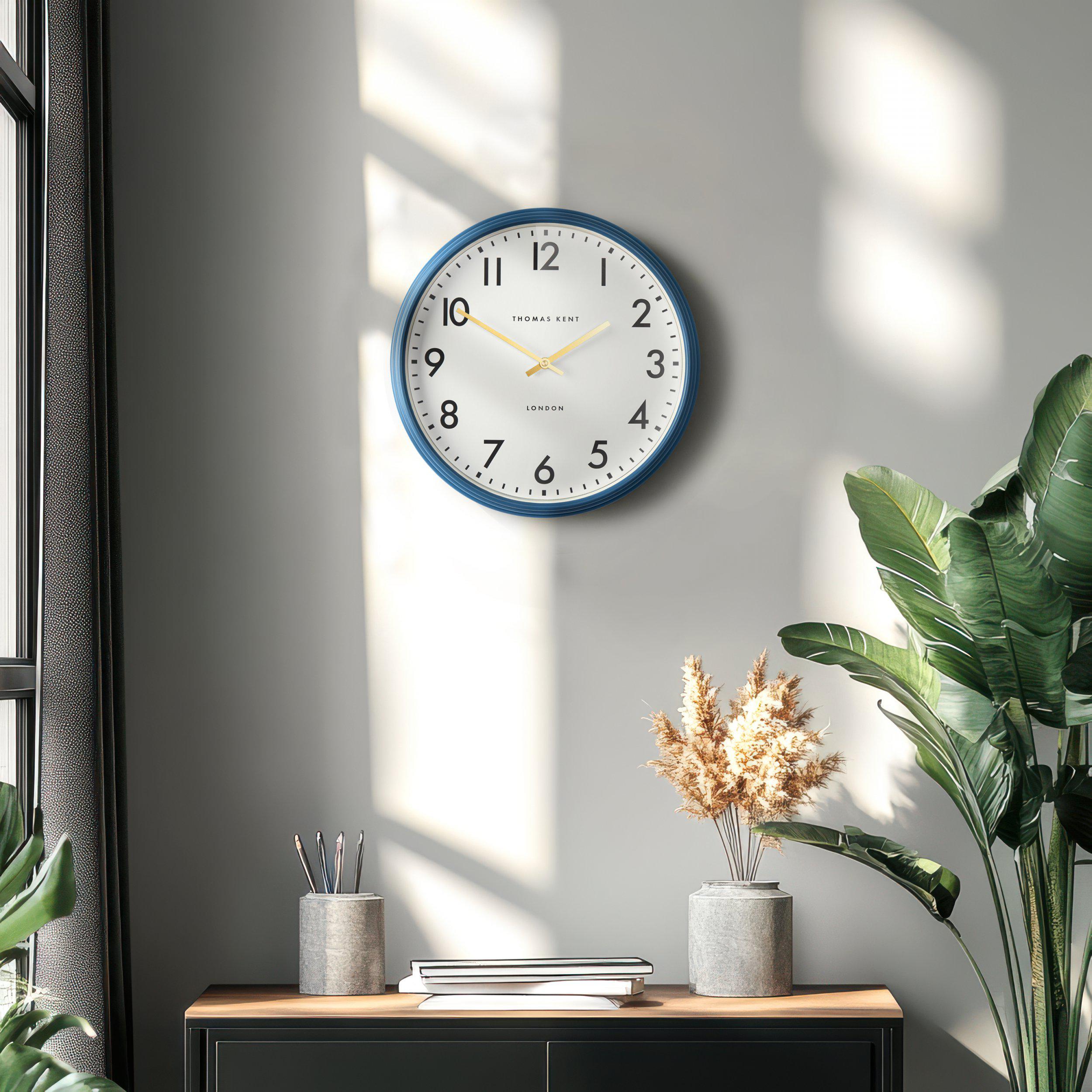 Juniper Wall Clock in Blue - Ink Blue