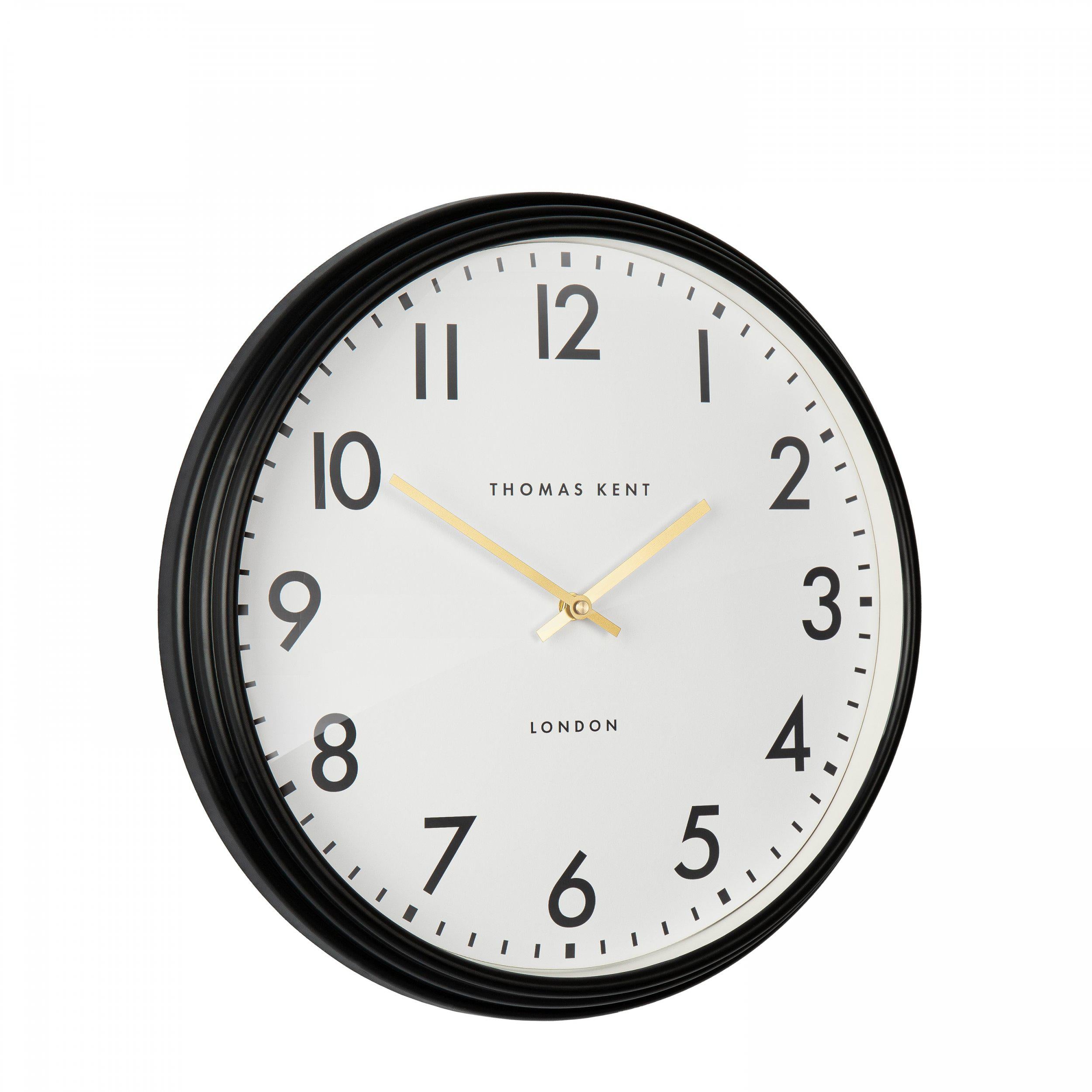 Juniper Wall Clock in Black - Black