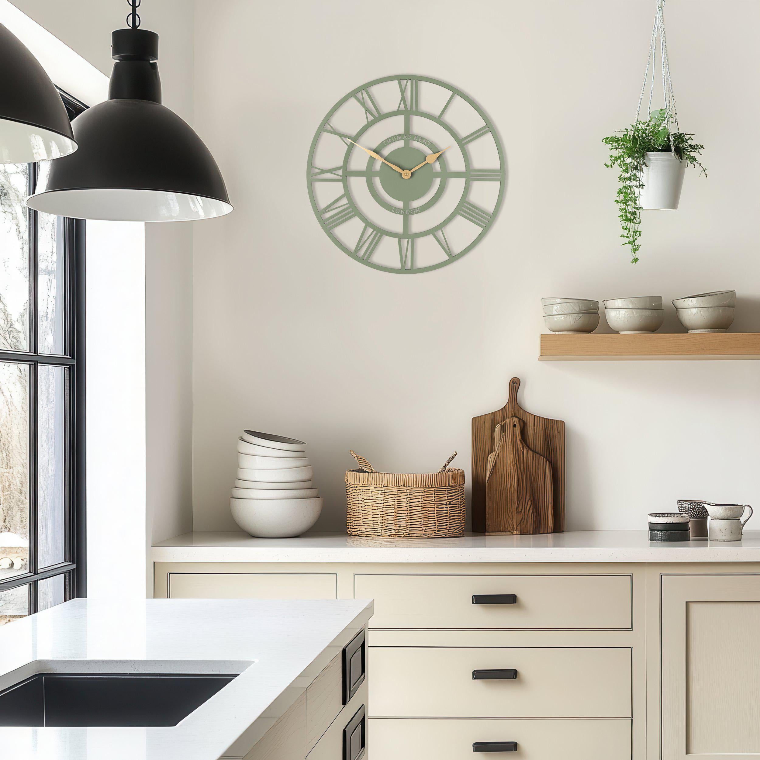 Bright Star Wall Clock in Olive - Olive