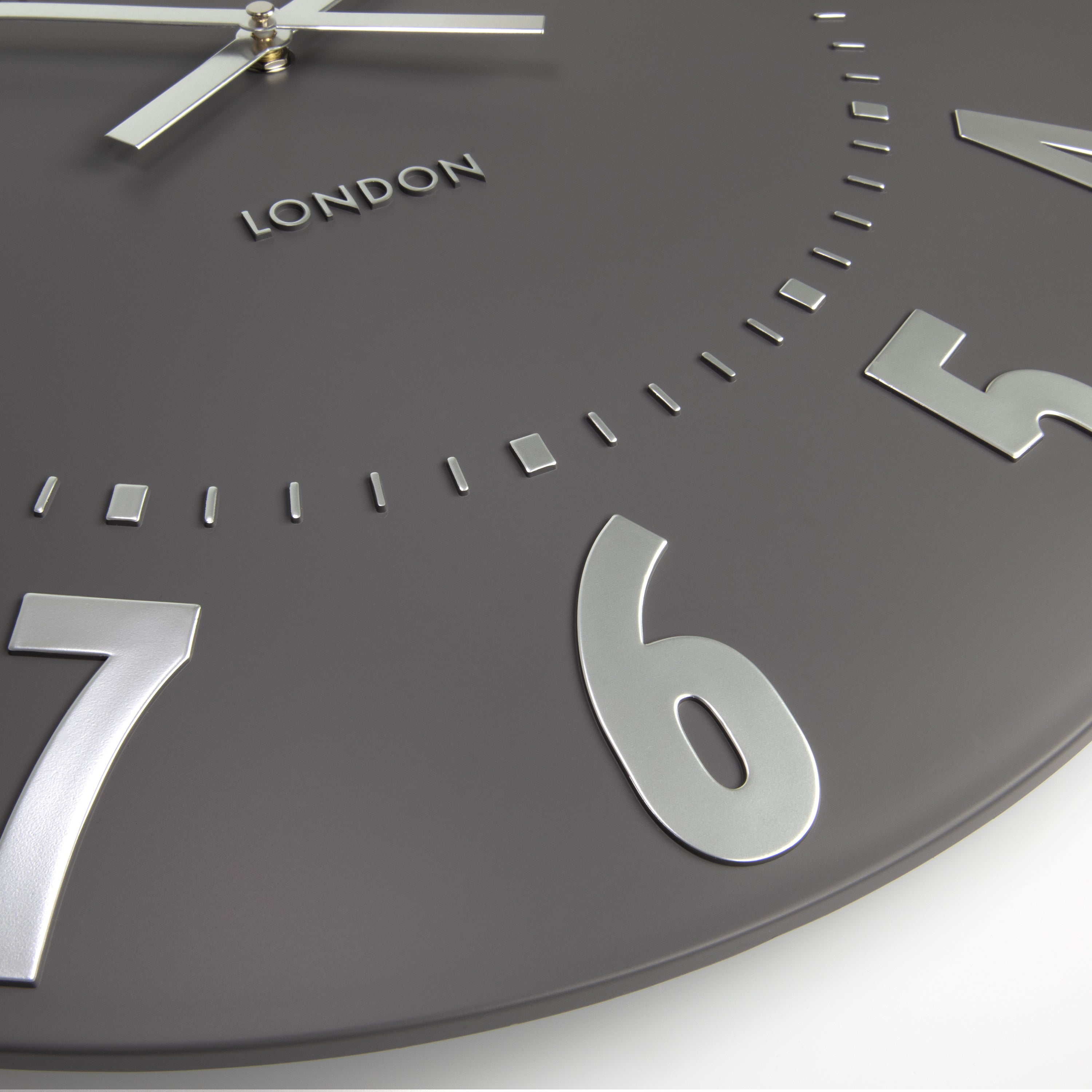 Mulberry Wall Clock in Graphite Silver - Graphite Silver