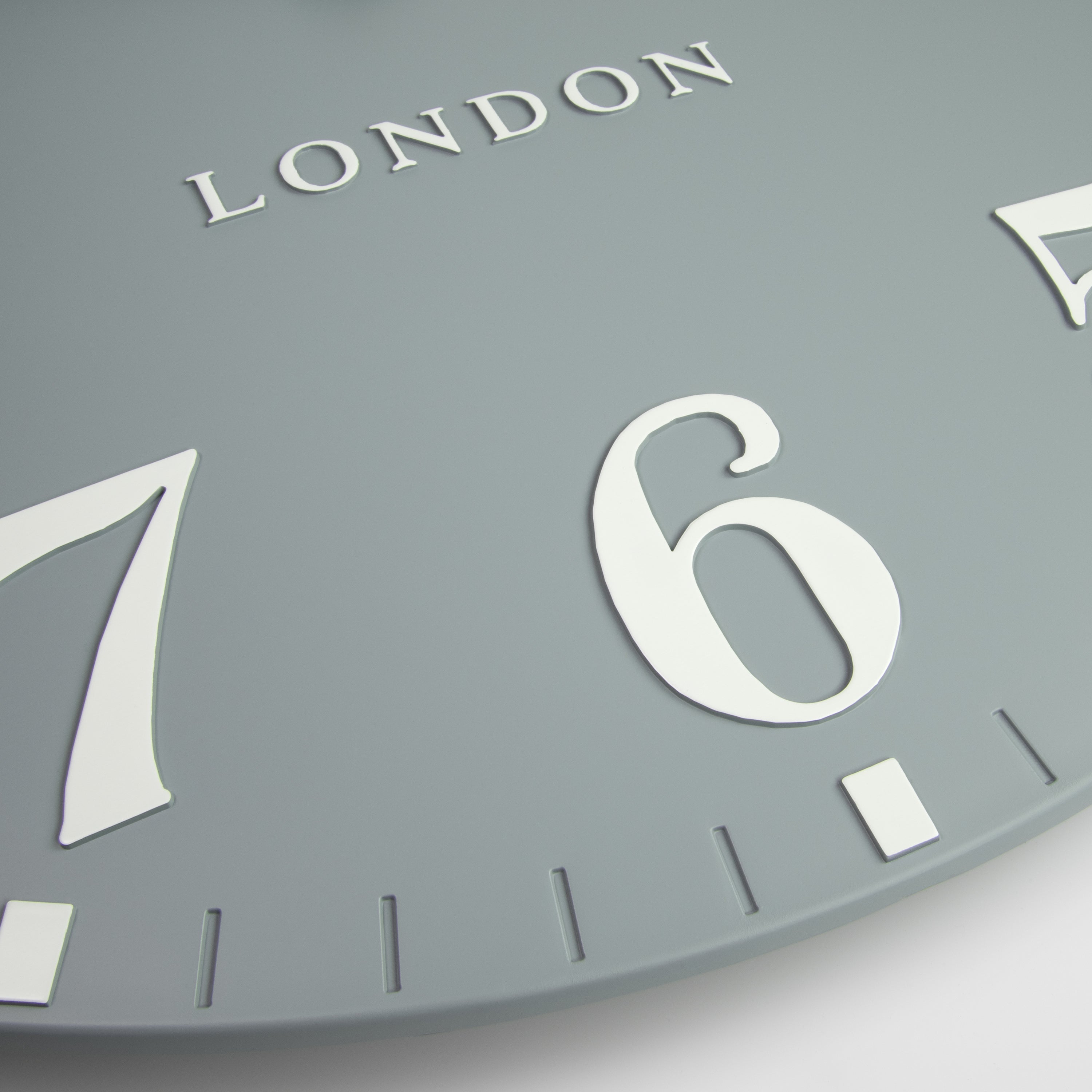 Arabic Wall Clock in Flax Blue - Flax Blue