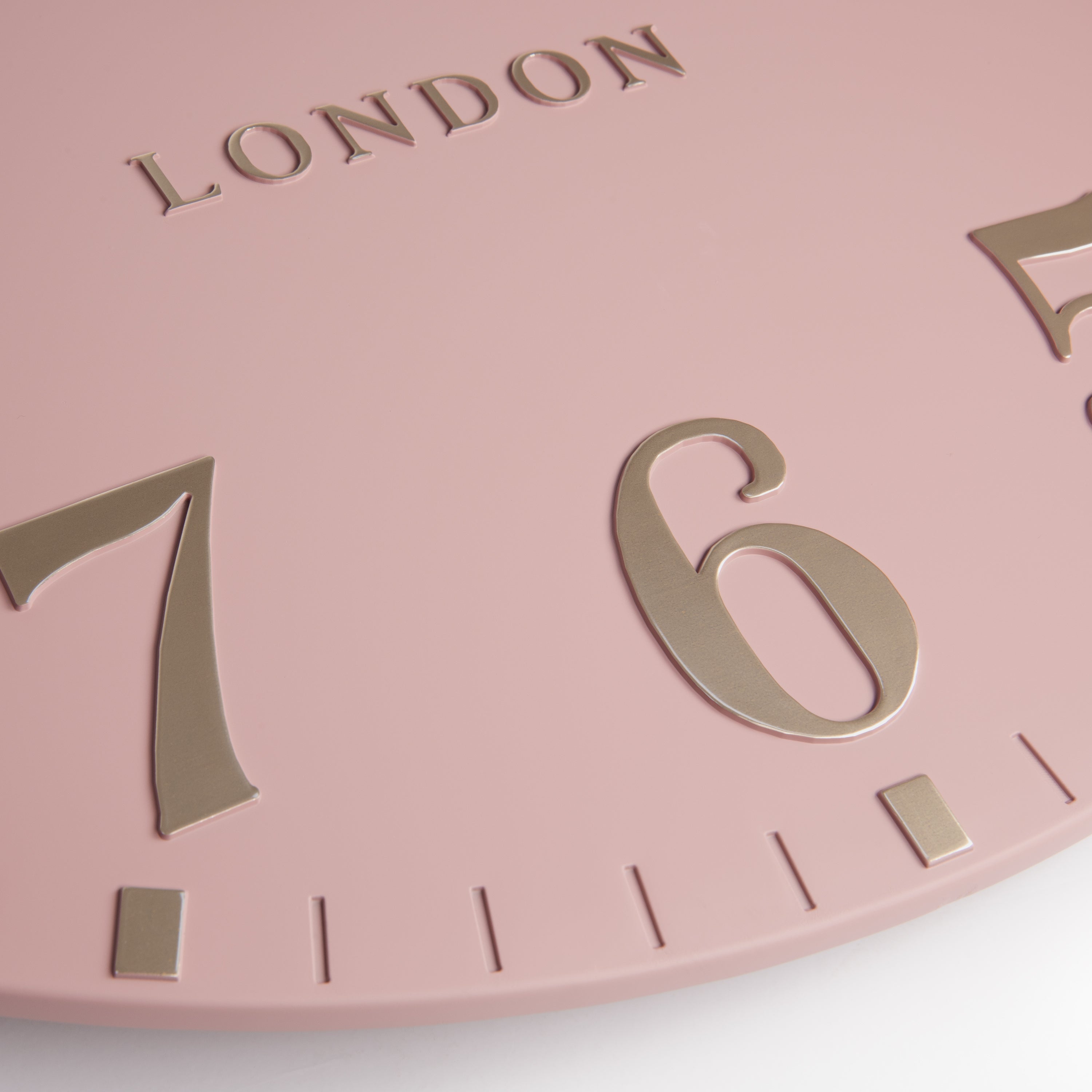Arabic Wall Clock in Blush Pink - Blush Pink