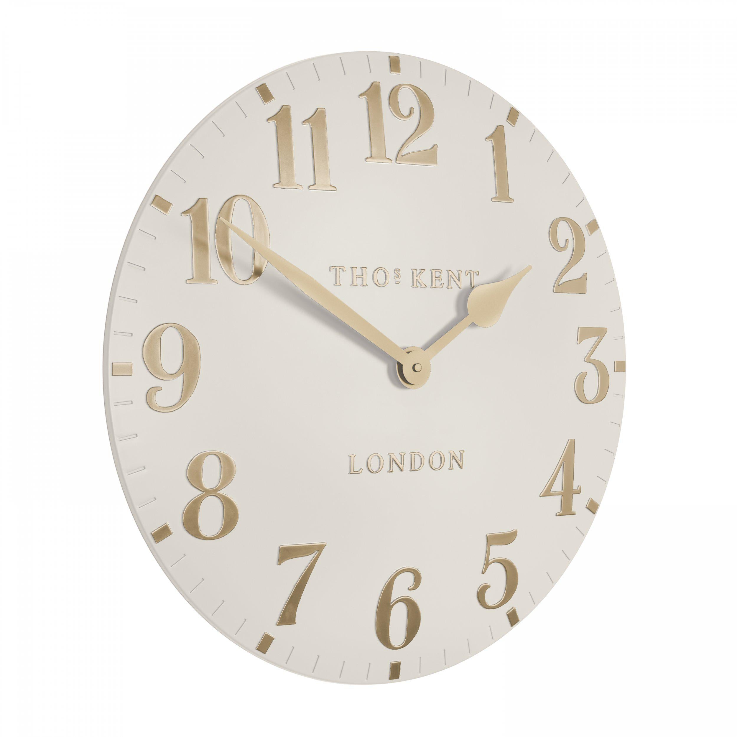 Arabic Wall Clock in Oatmeal - Oatmeal