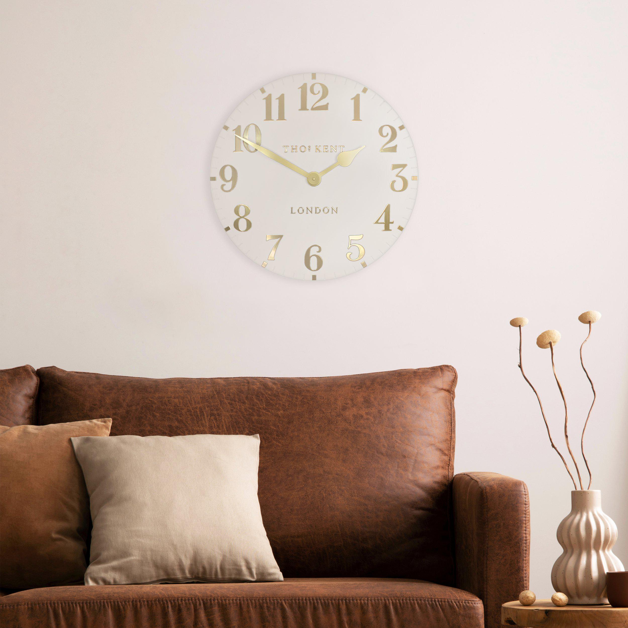 Arabic Wall Clock in Oatmeal - Oatmeal
