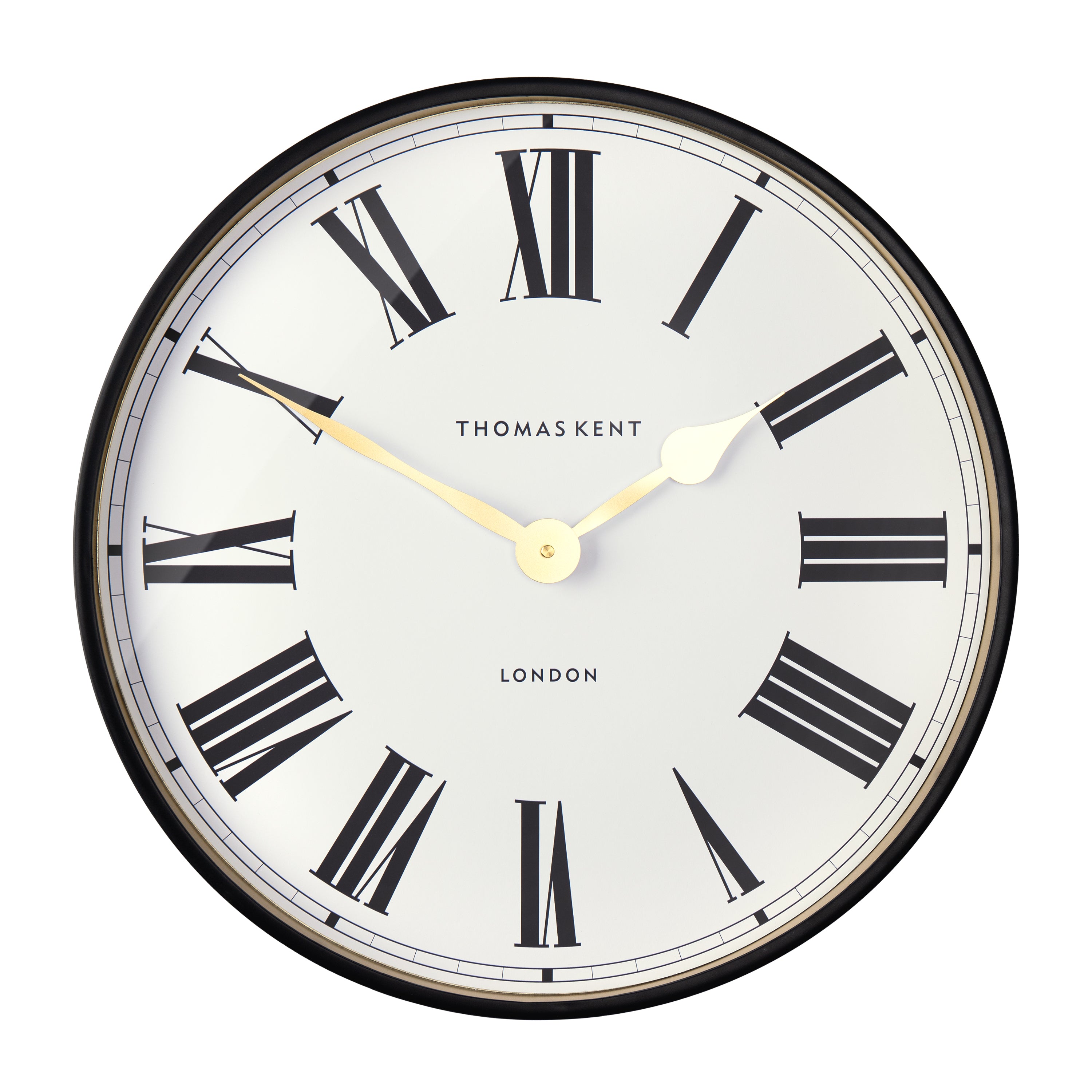 Atlas Wall Clock in Black - Black