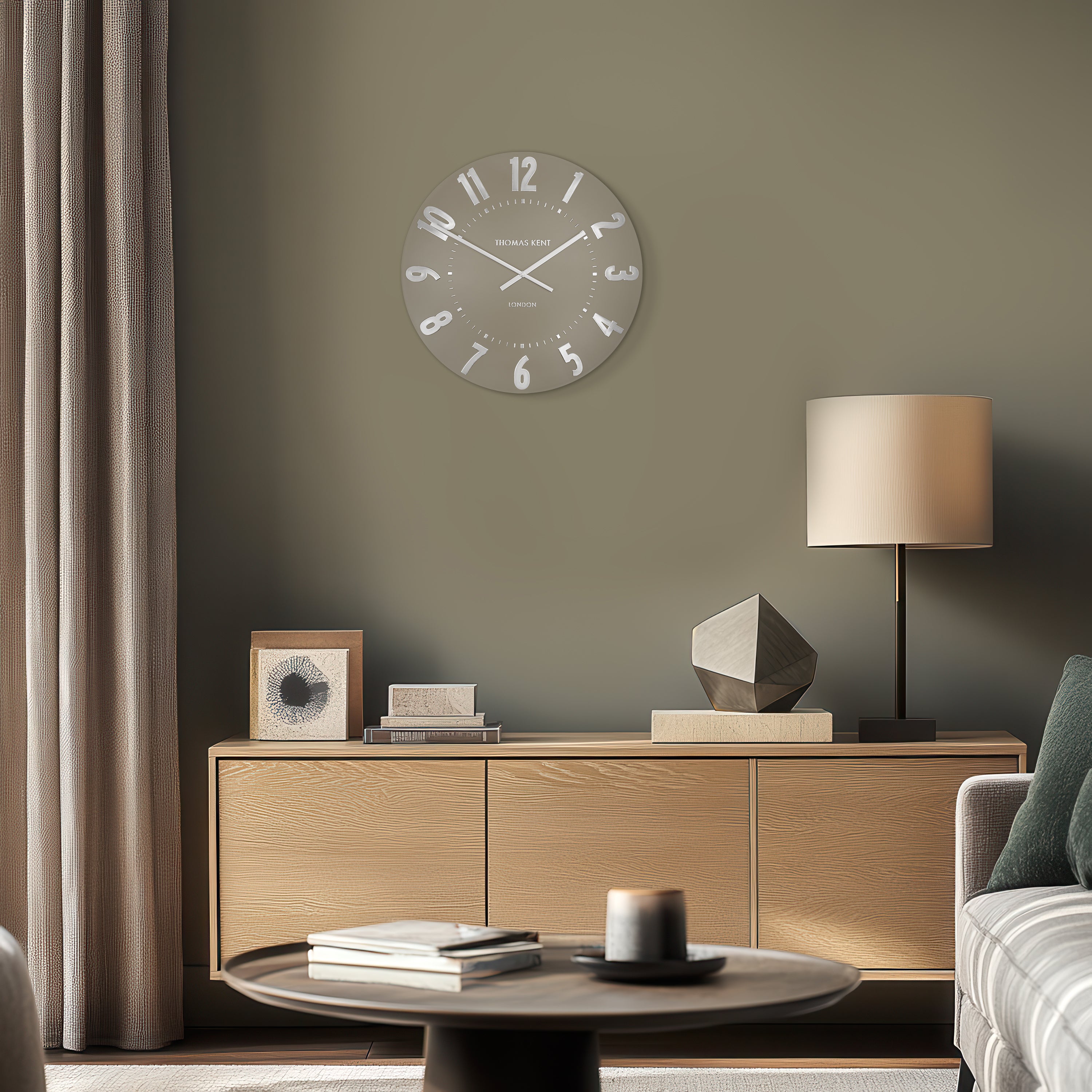 Mulberry Large Wall Clock in Mocha