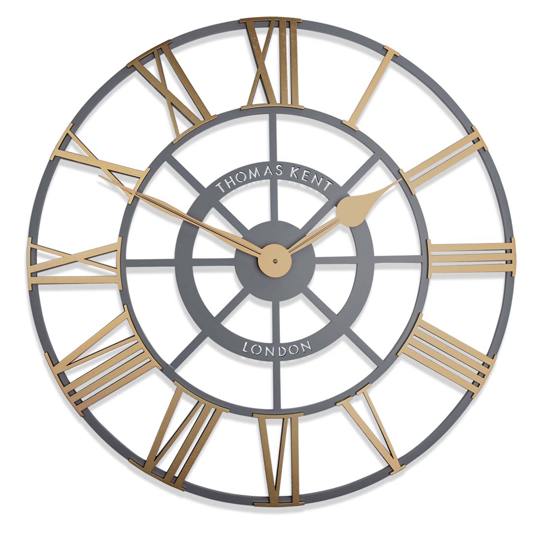 Evening Star Wall Clock in Grey - Gray