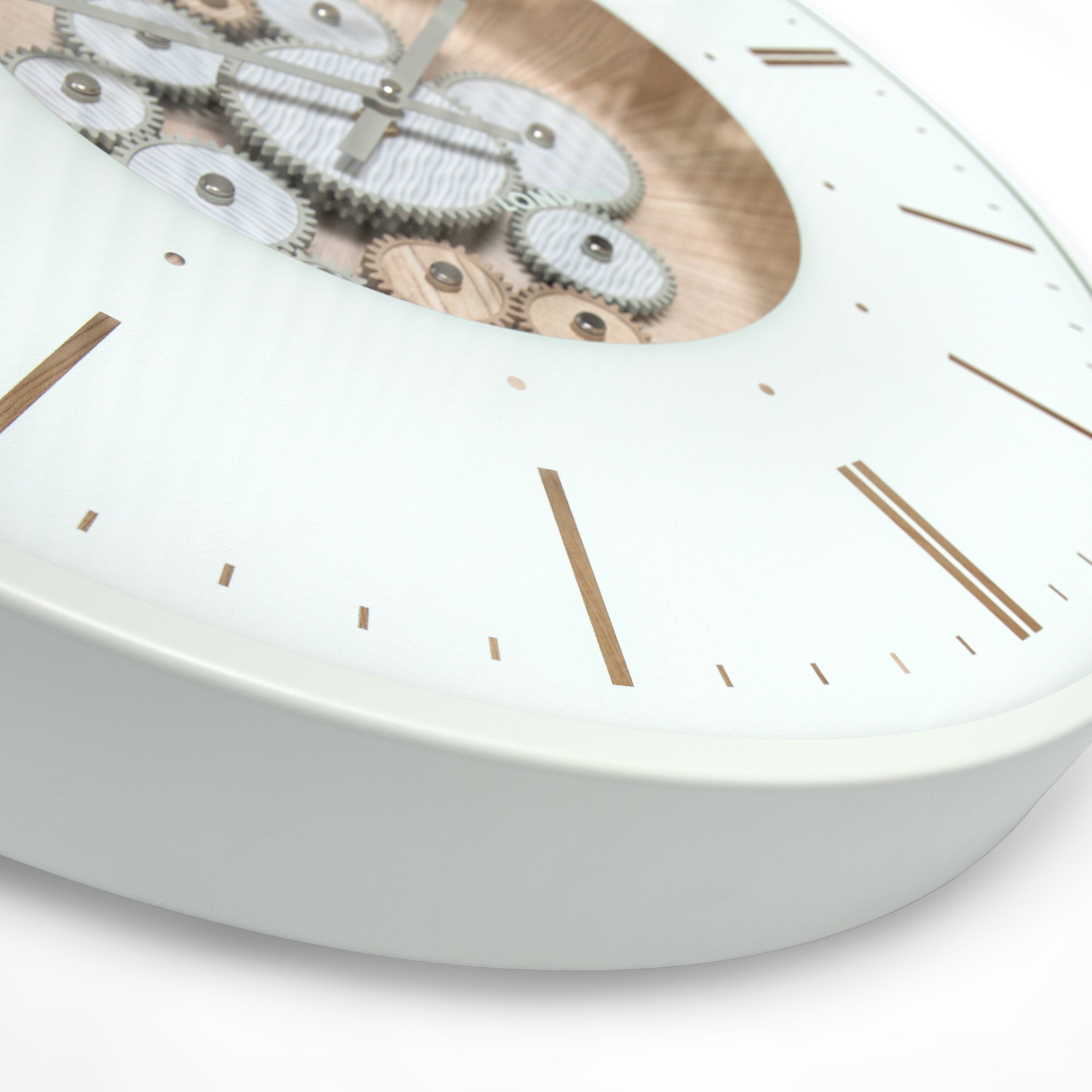 Clocksmith Wall Clock Cog Ivory - White