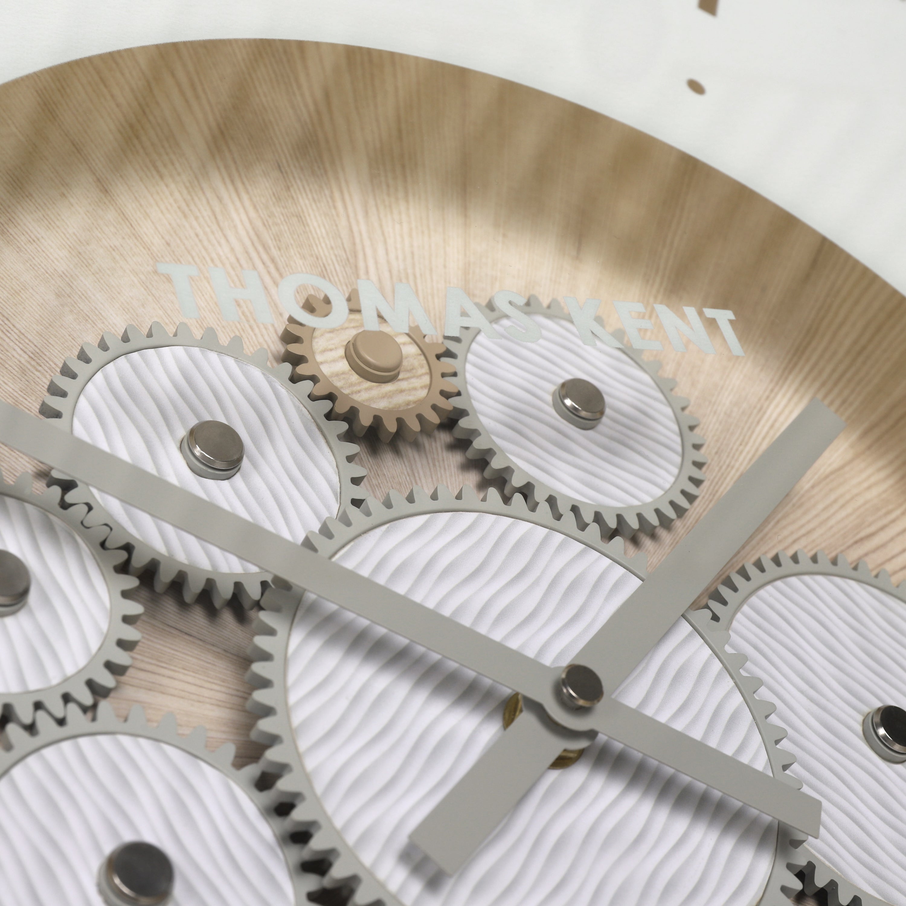 Clocksmith Wall Clock Cog Ivory - White