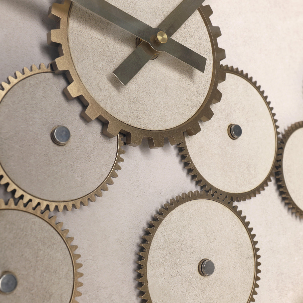 Clocksmith Wall Clock Cog Stone - Milk White