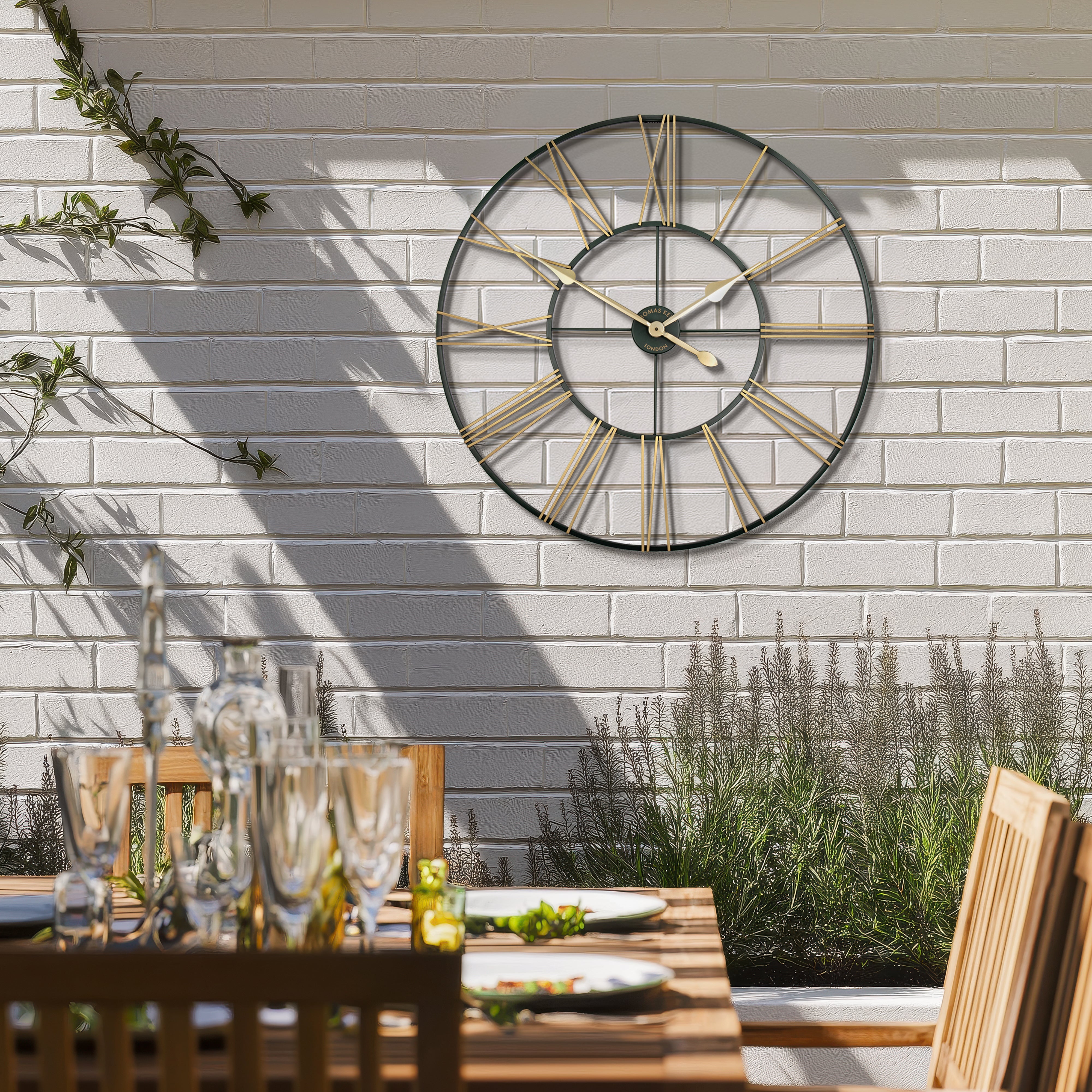 Summer House Oversized Wall Clock in Green