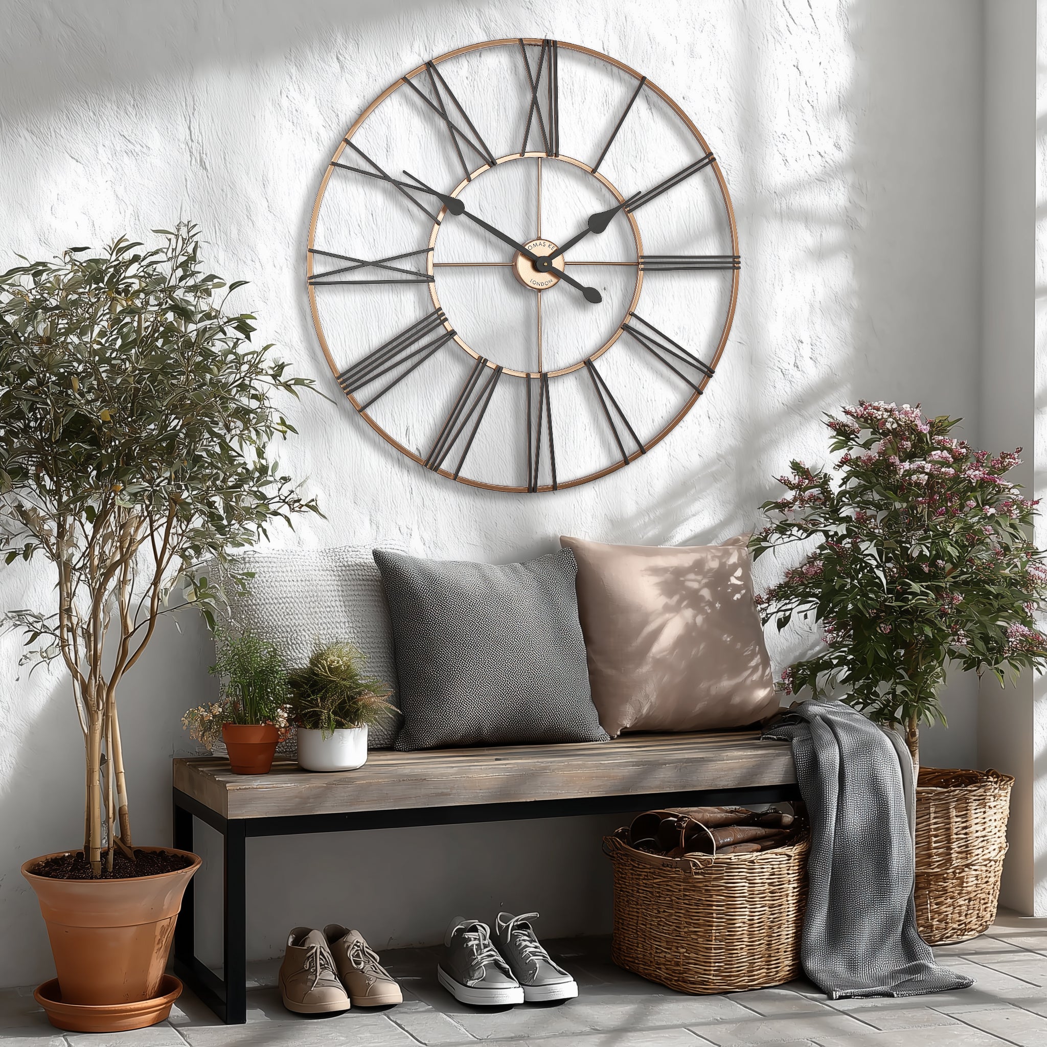 Summer House Oversized Wall Clock in Copper