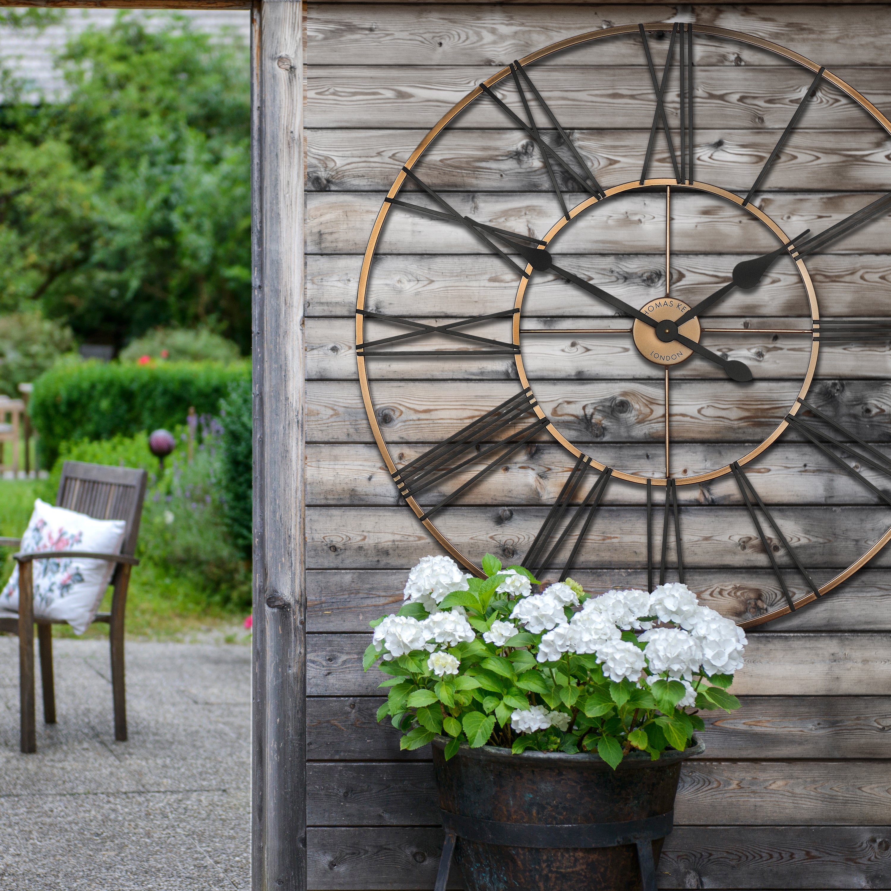 Summer House Wall Clock in Copper - Copper