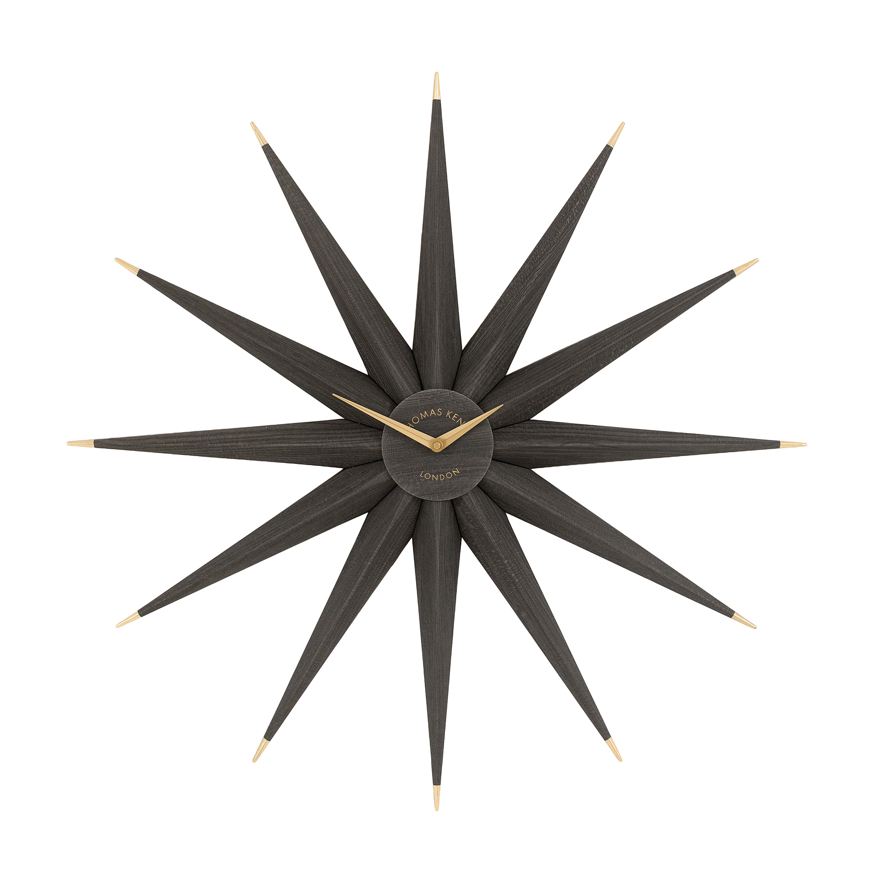 North Star Oversized Wall Clock in Dark Oak