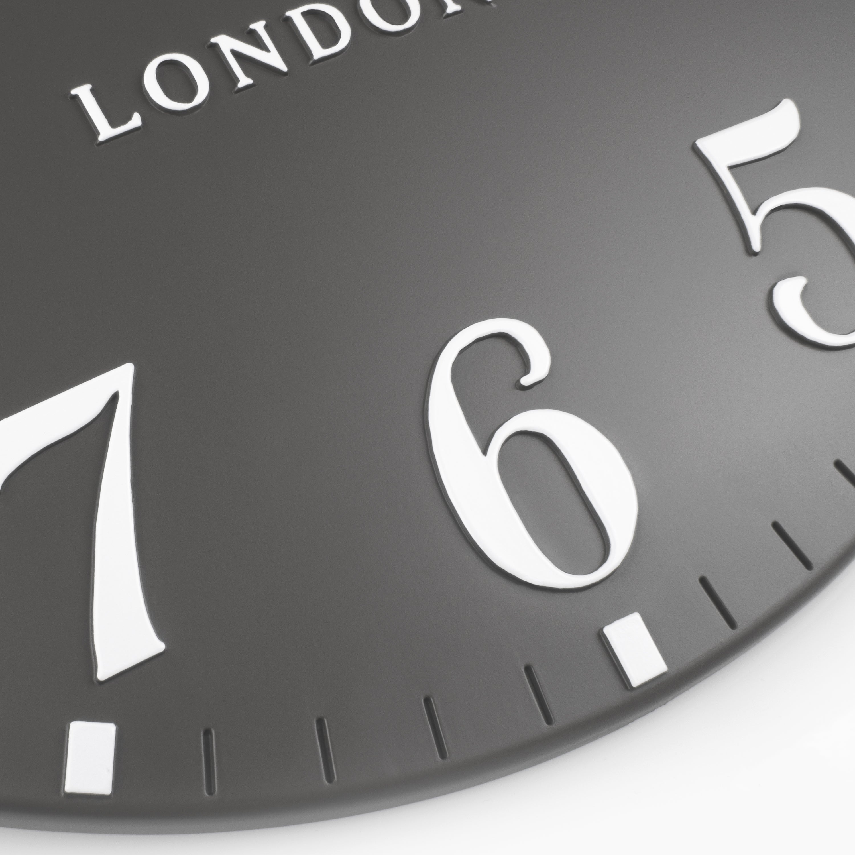 Arabic Wall Clock in Dolphin Grey - Dolphin Grey