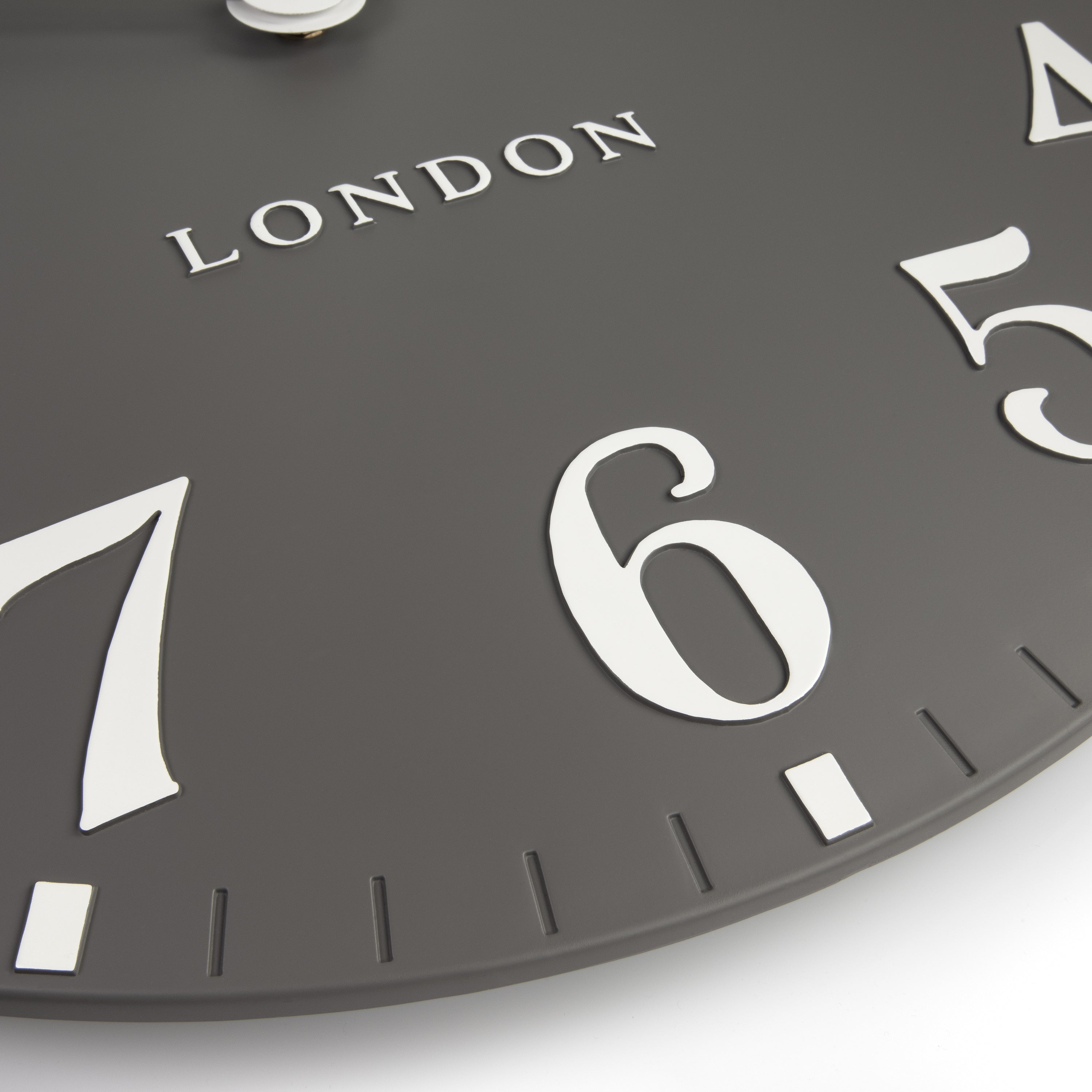 Arabic Wall Clock in Dolphin Grey - Dolphin Grey