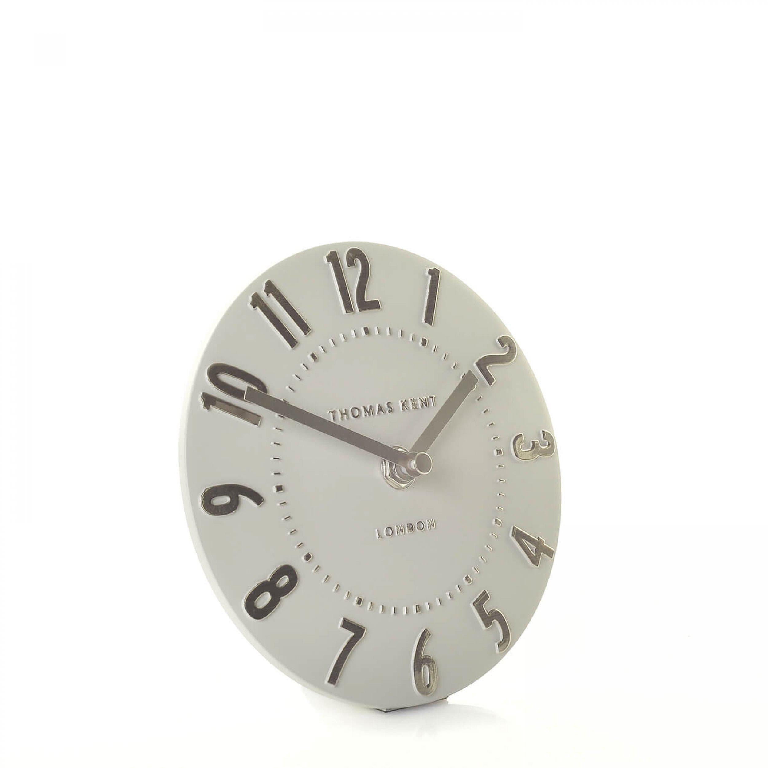 Mulberry Mantel Clock in Silver Cloud - Silver Cloud