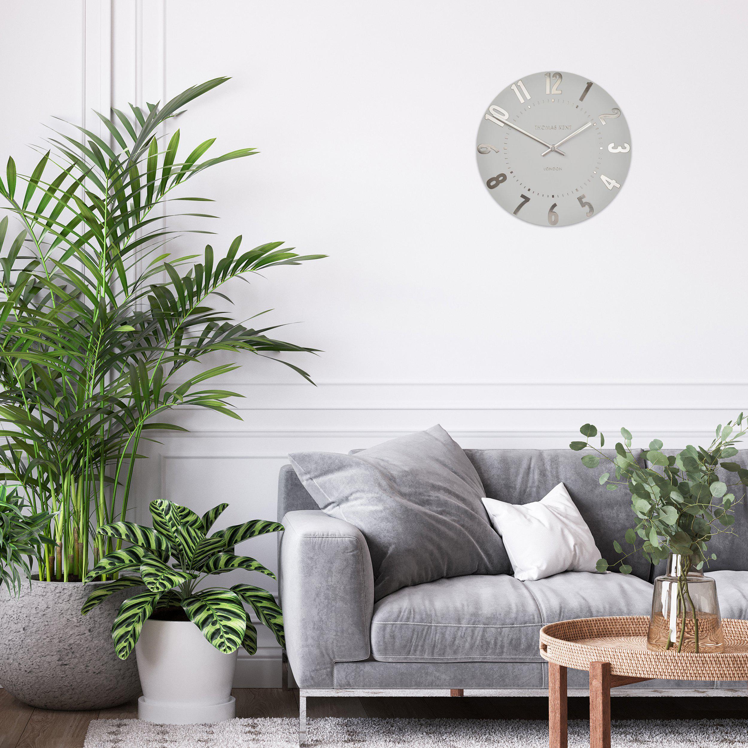 Mulberry Wall Clock in Silver Cloud - Silver Cloud