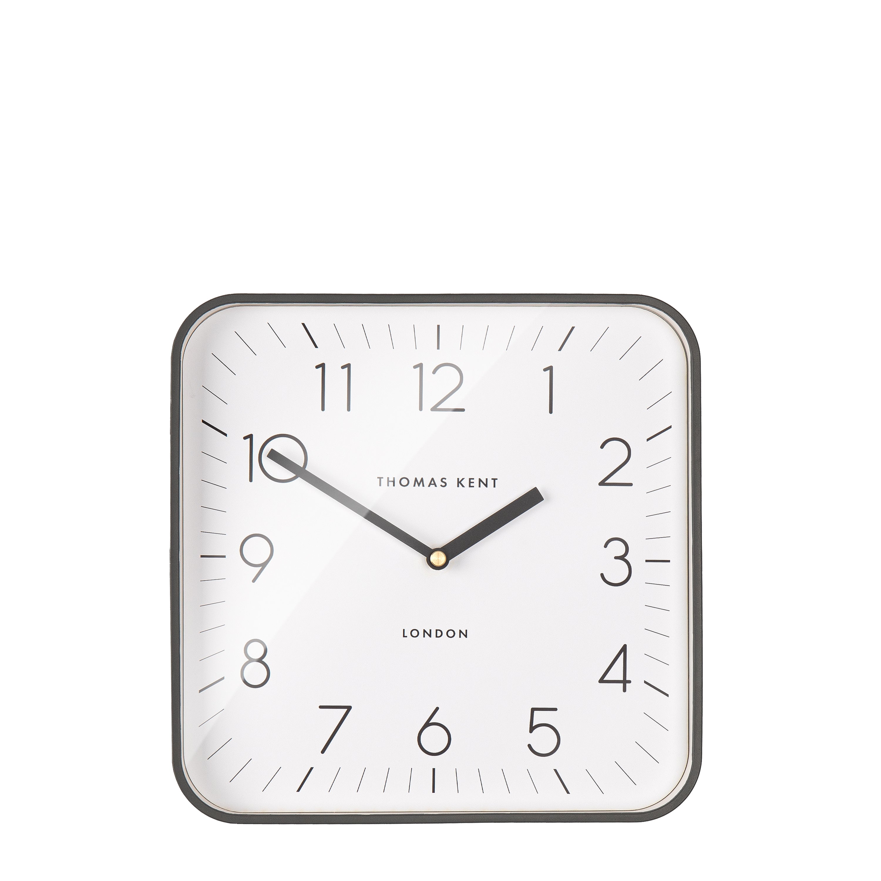 Nova Wall Clock in Charcoal - Charcoal