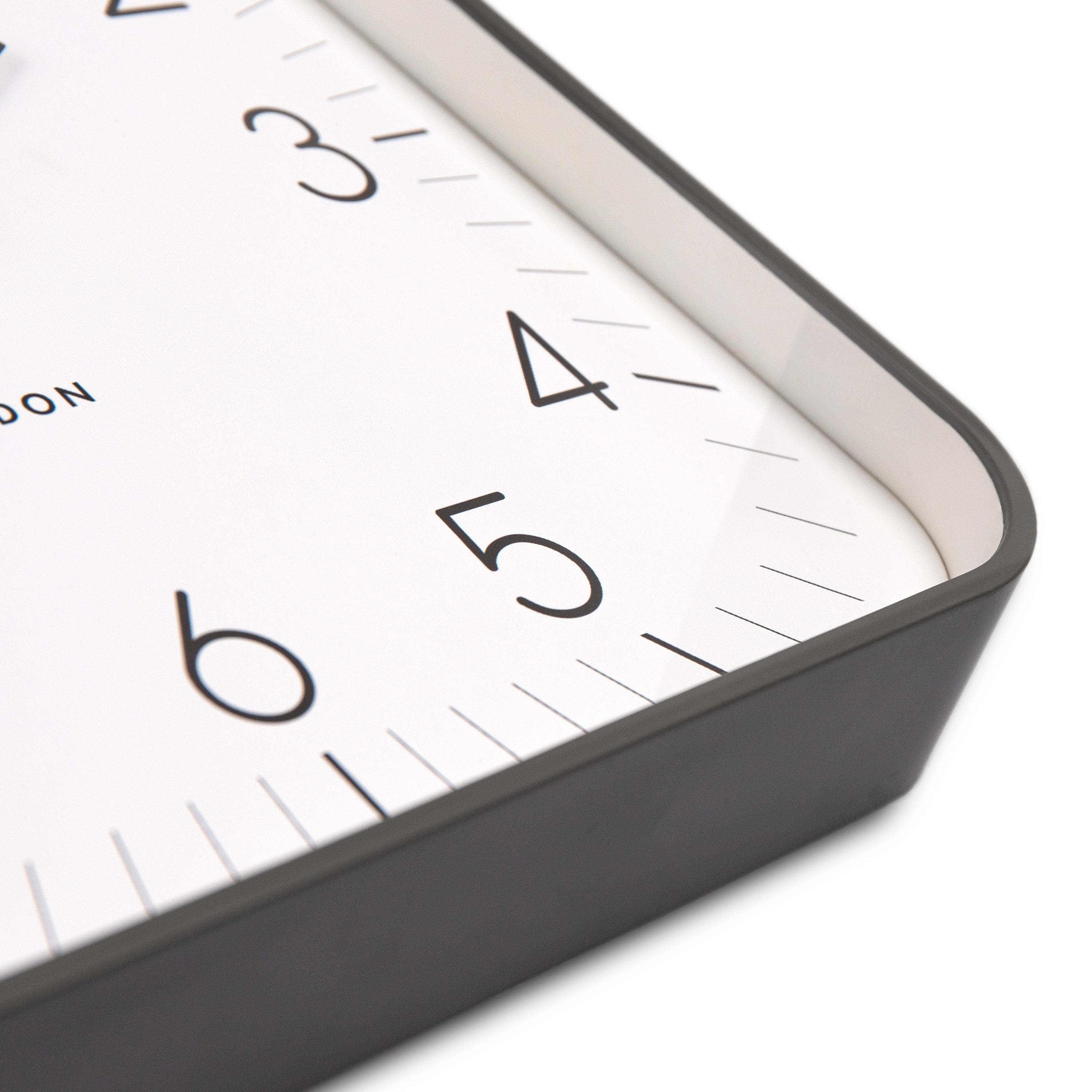 Nova Wall Clock in Charcoal - Charcoal