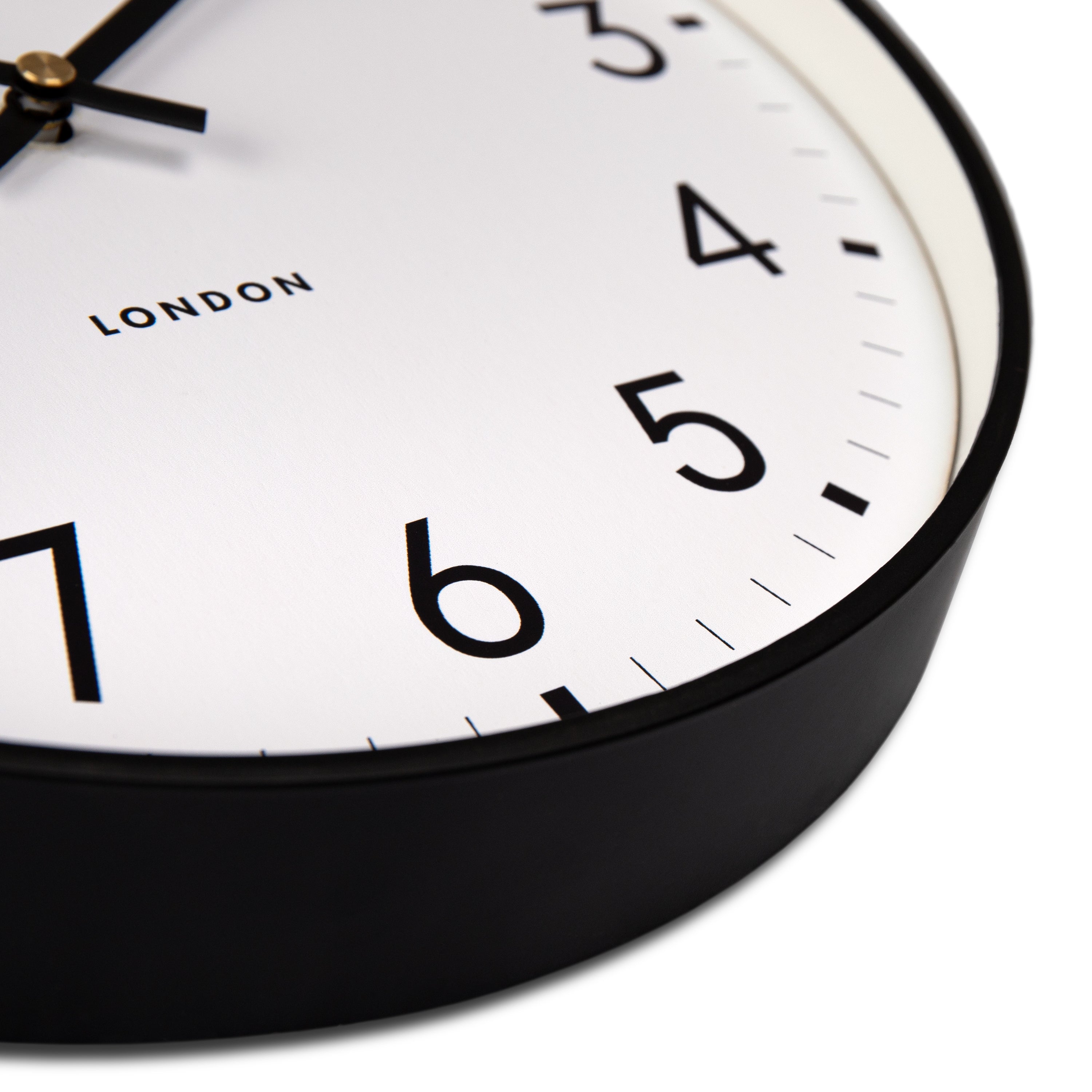 Capri Wall Clock in Black - Black