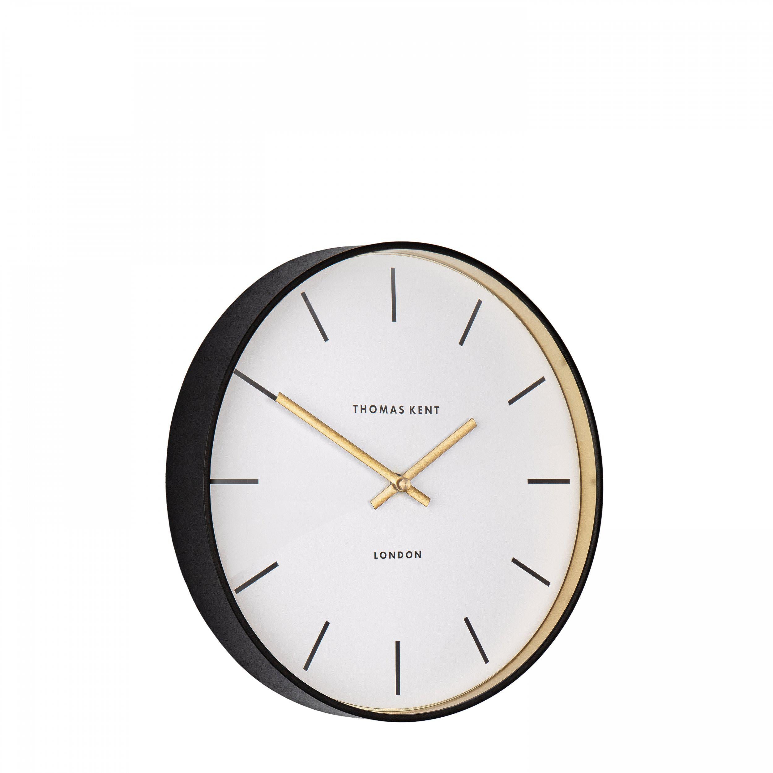 Quinn Wall Clock in Black - Black
