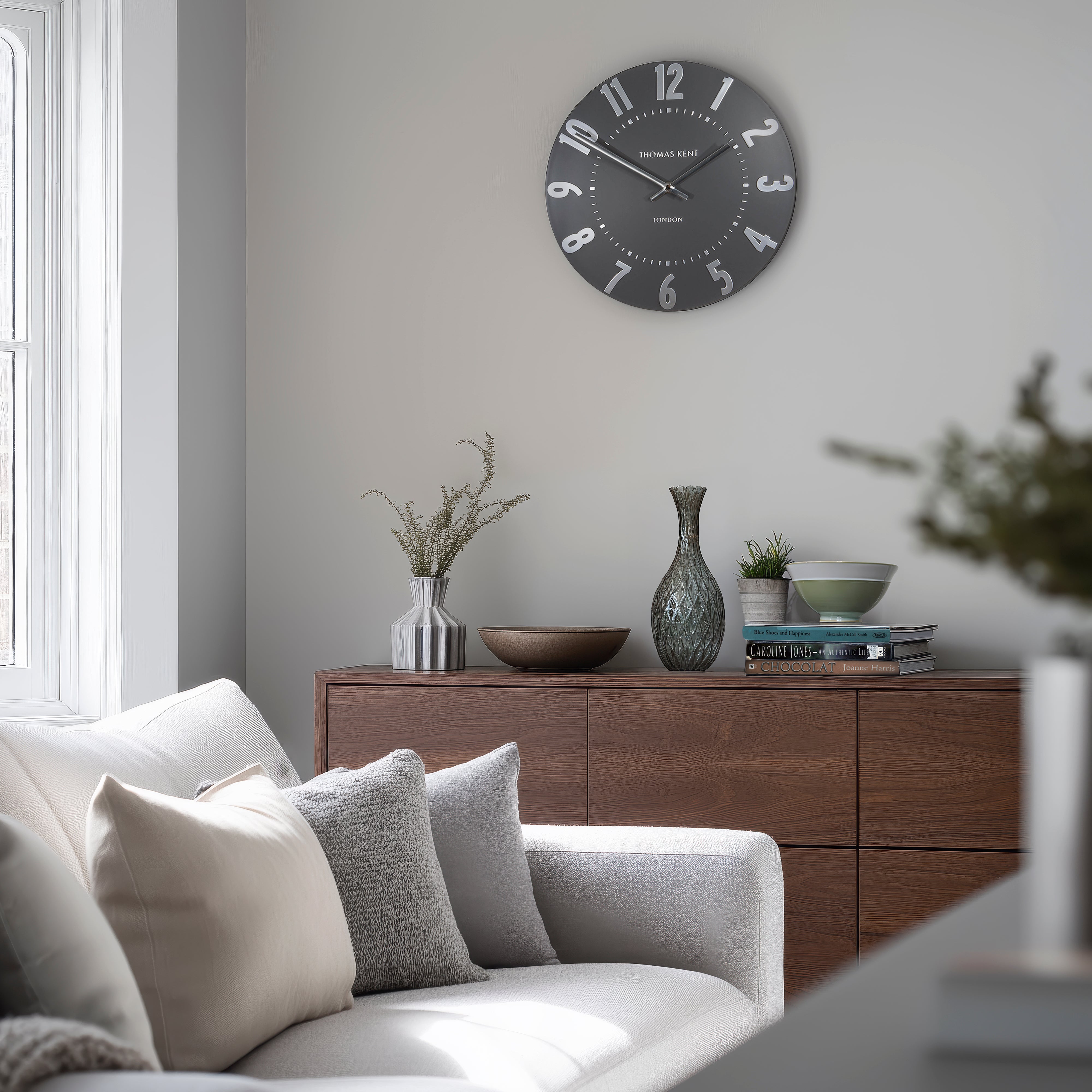 Mulberry Small Wall Clock in Graphite Silver