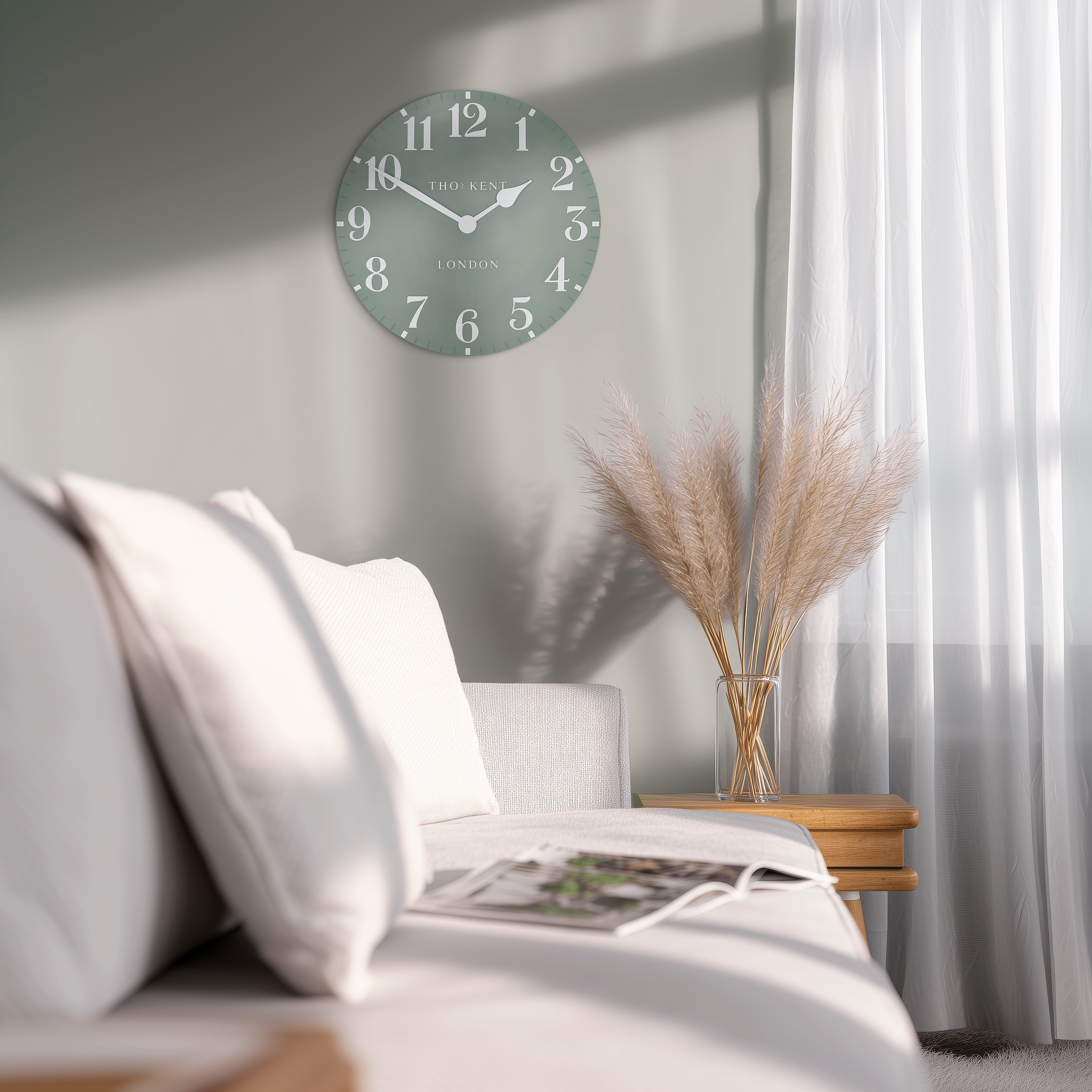 Arabic Small Wall Clock in Seagrass