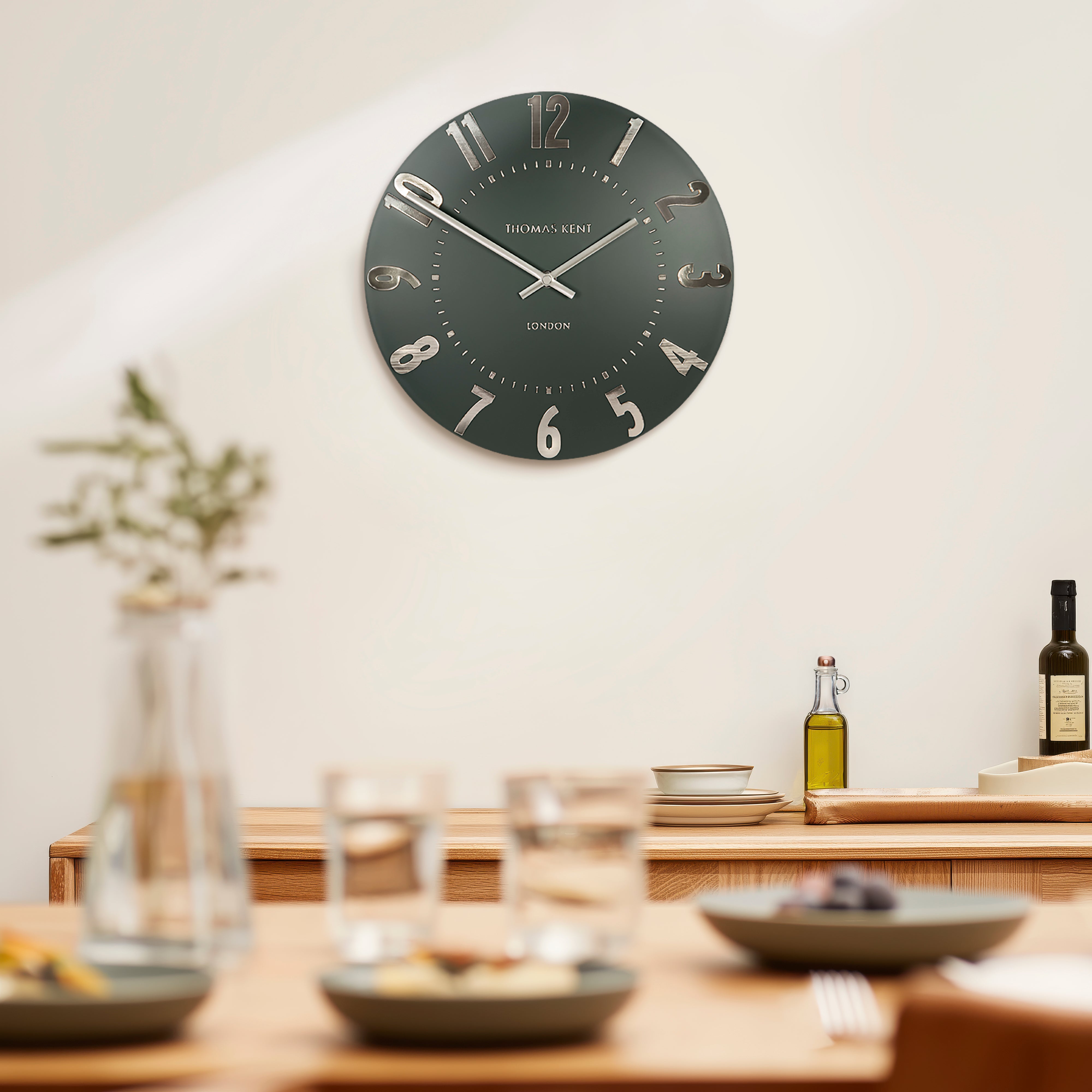 Mulberry Small Wall Clock in Olive Green